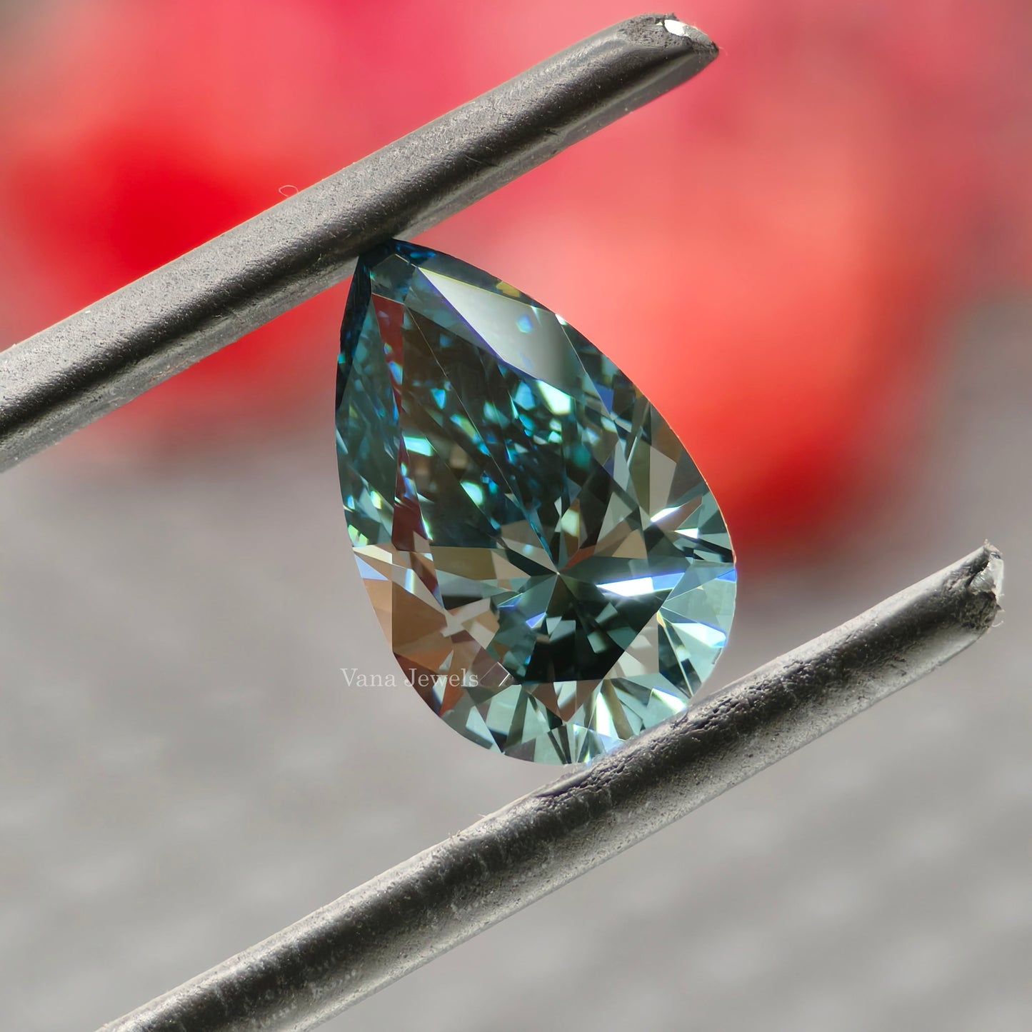 1.57 CT Pear Cut Blue Lab Grown Diamond, Blue Diamond for Engagement Ring, Wedding Ring or Pendant