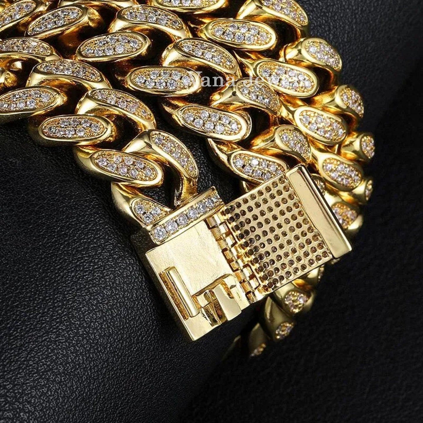 12MM 2Line Customized Cuban Chain For Rappers - Vana Jewels