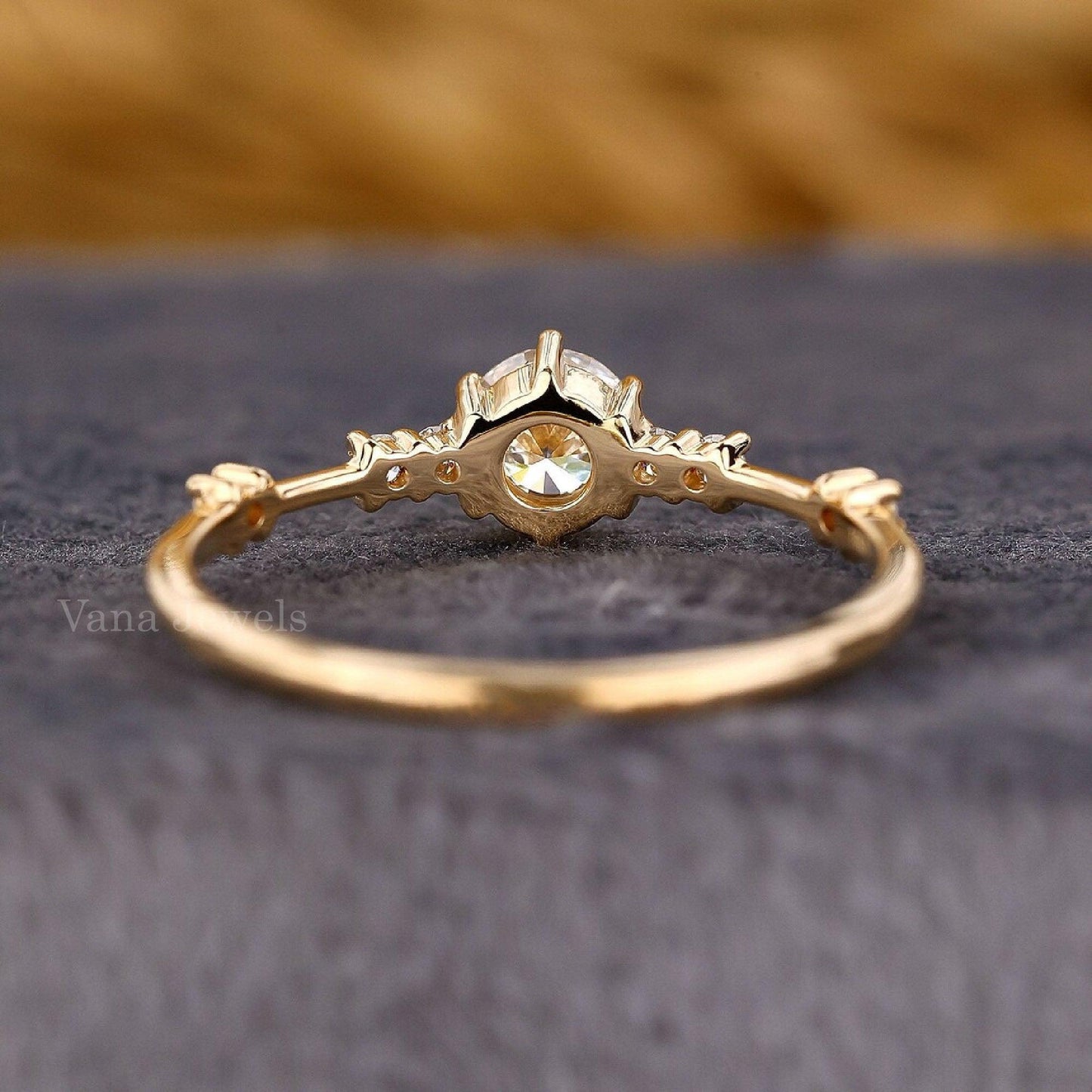 Unique Lab Grown Diamond Engagement Ring - Vana Jewels