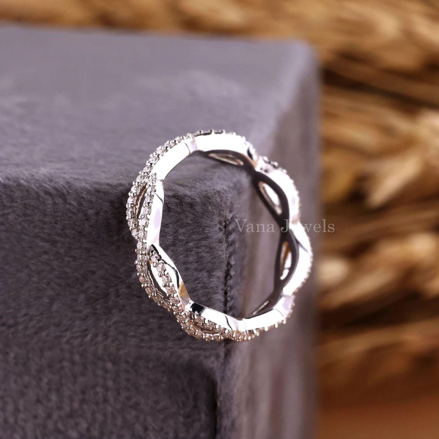 Round Brilliant Cut Eternity Wedding Band - Vana Jewels