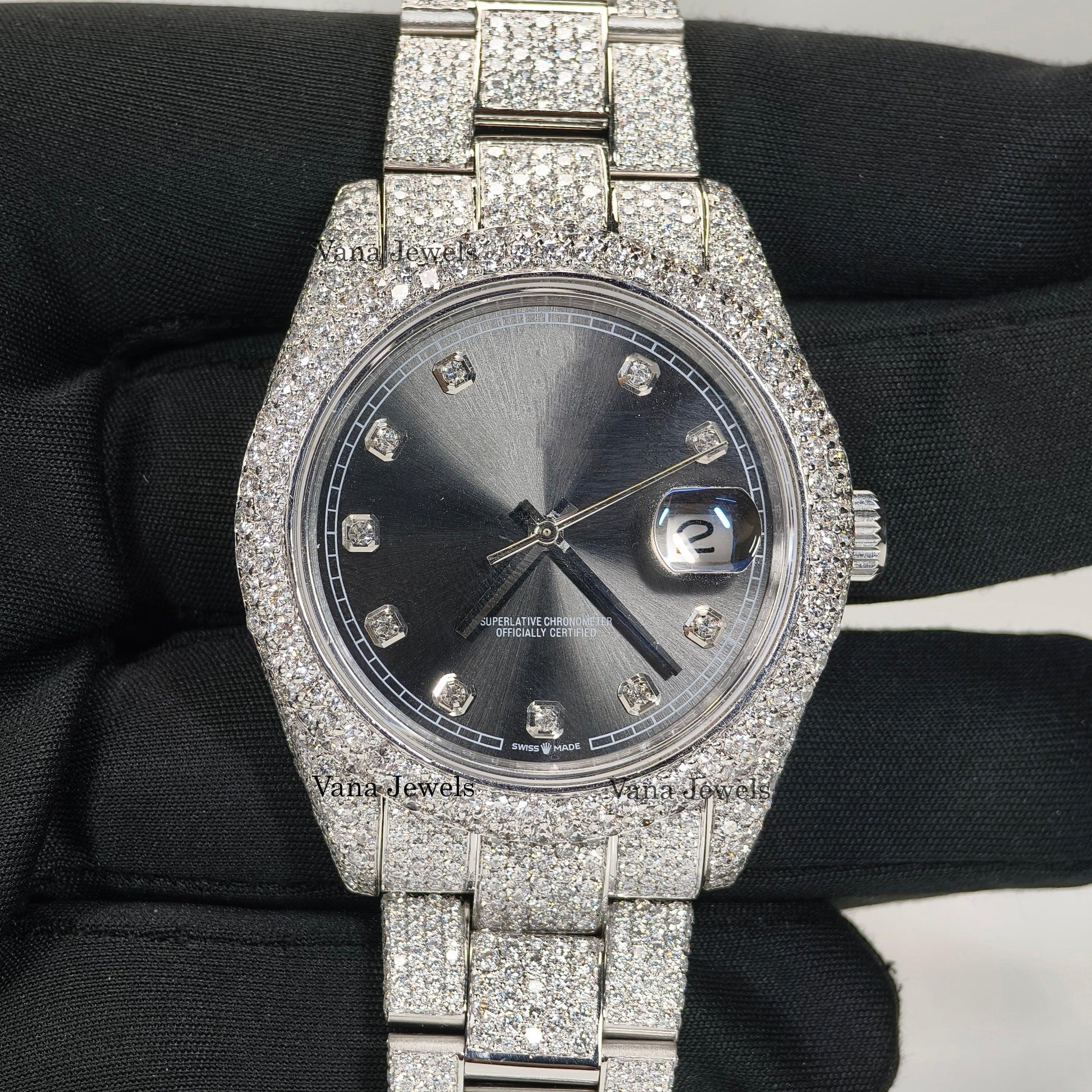 Customized VVS Moissanite Diamond Iced Out Watch - Vana Jewels