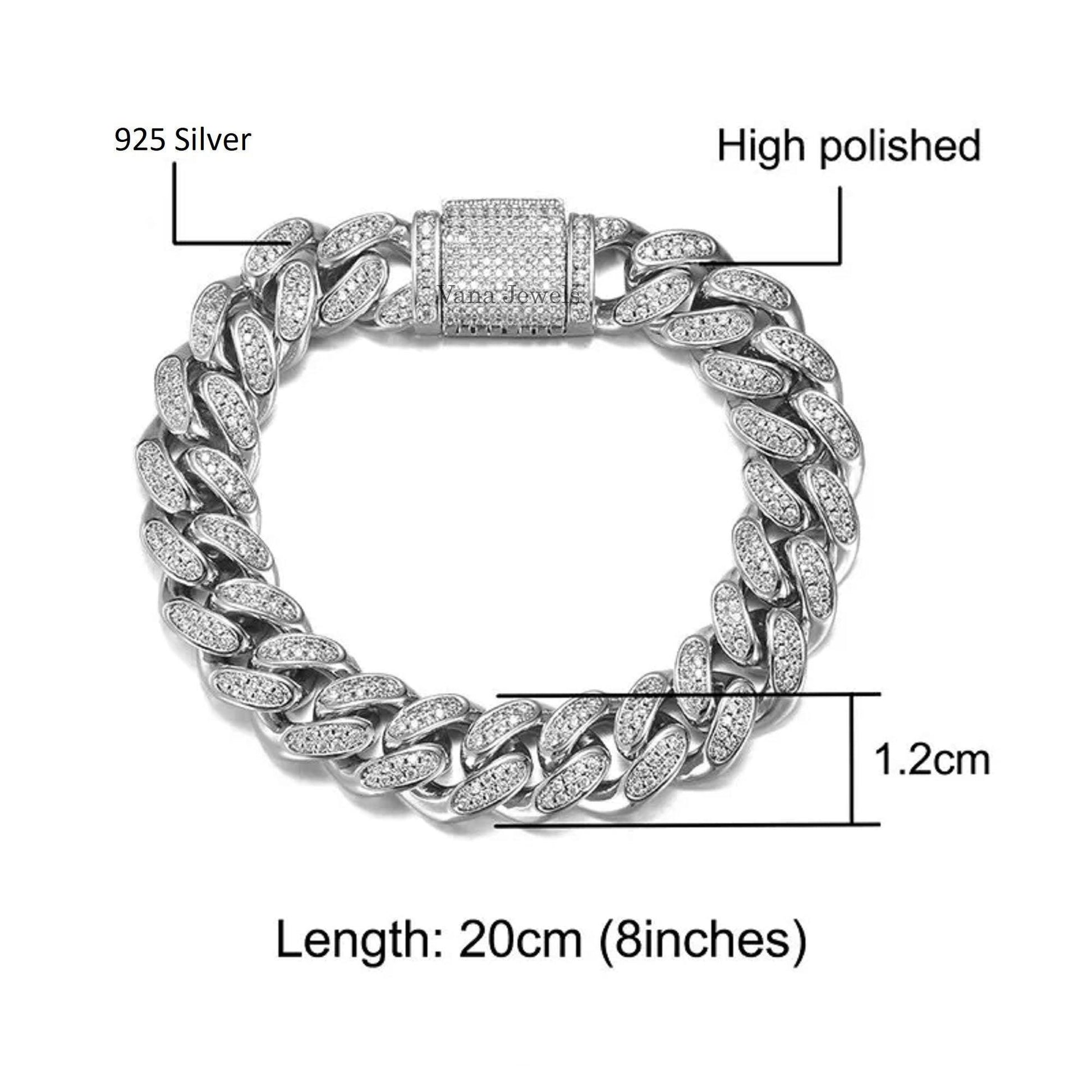 12MM 2Line Customized Cuban Bracelet For Rappers - Vana Jewels