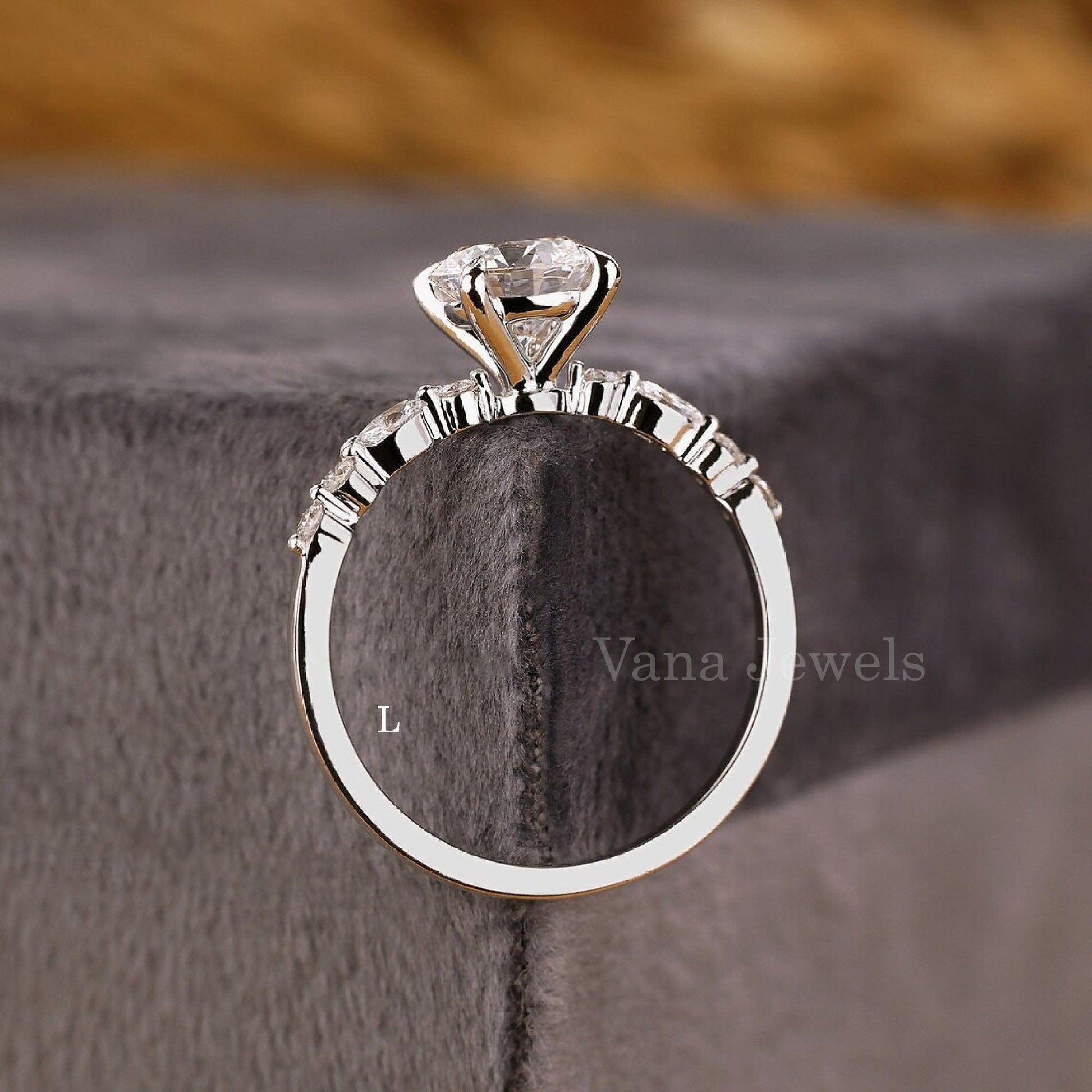 Timeless Round Lab Grown Diamond Engagement Ring for Women - Vana Jewels