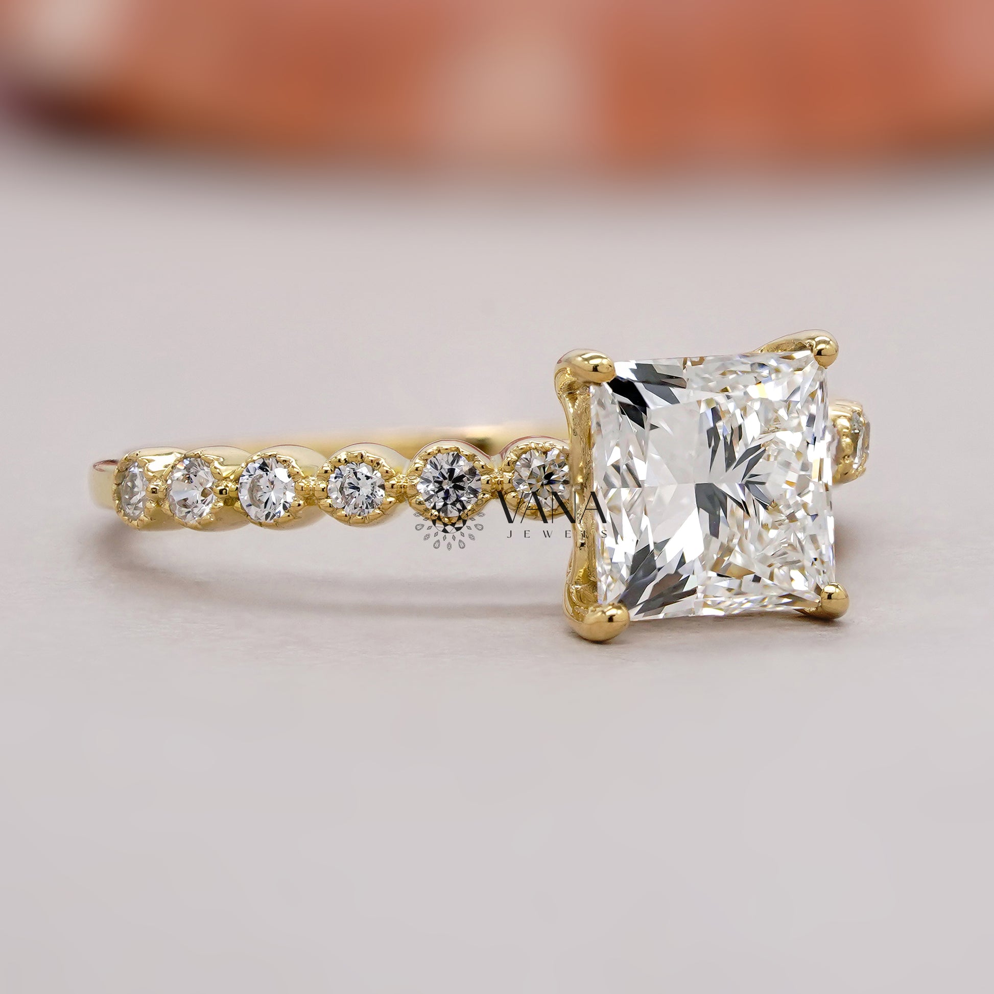 Custom Princess Diamond Ring