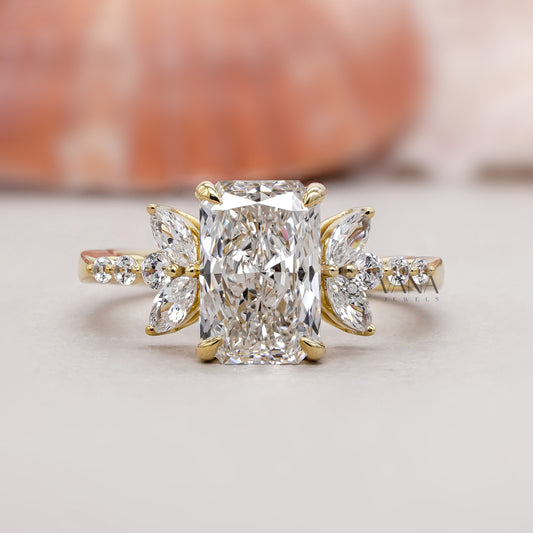 Radiant Cut Lab Grown Diamond Engagement Ring 