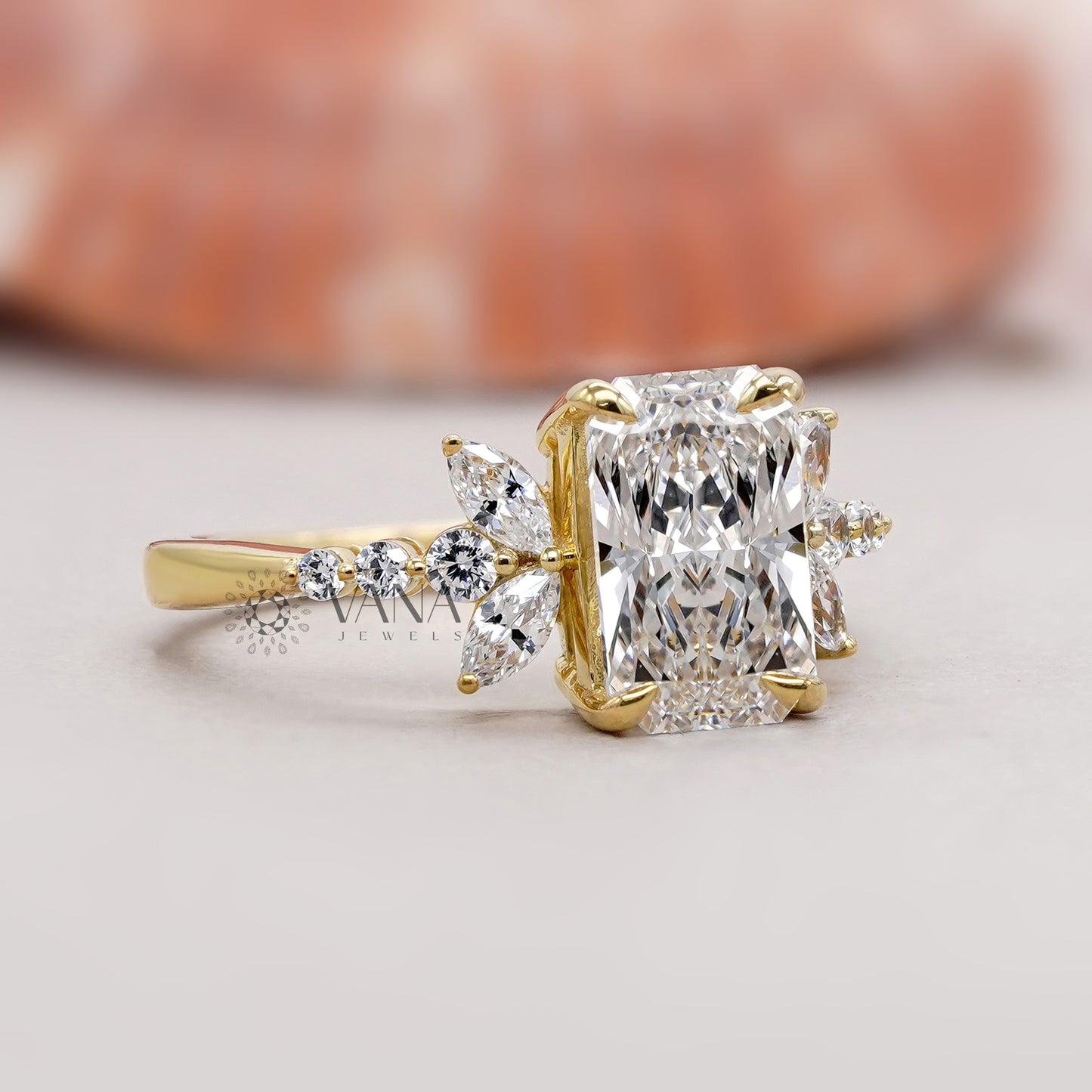 14K Yellow Gold Engagement or Promise Ring
