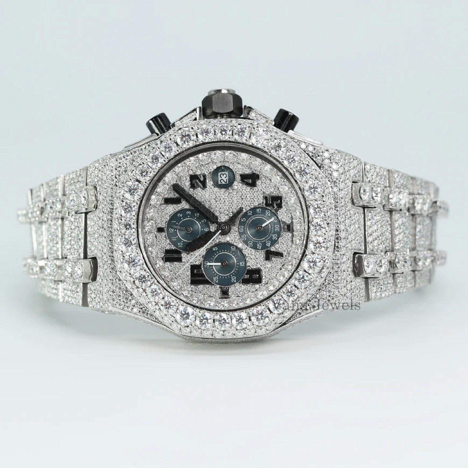 Automatic Bussdown VVS Moissanite Diamond Watch - Vana Jewels