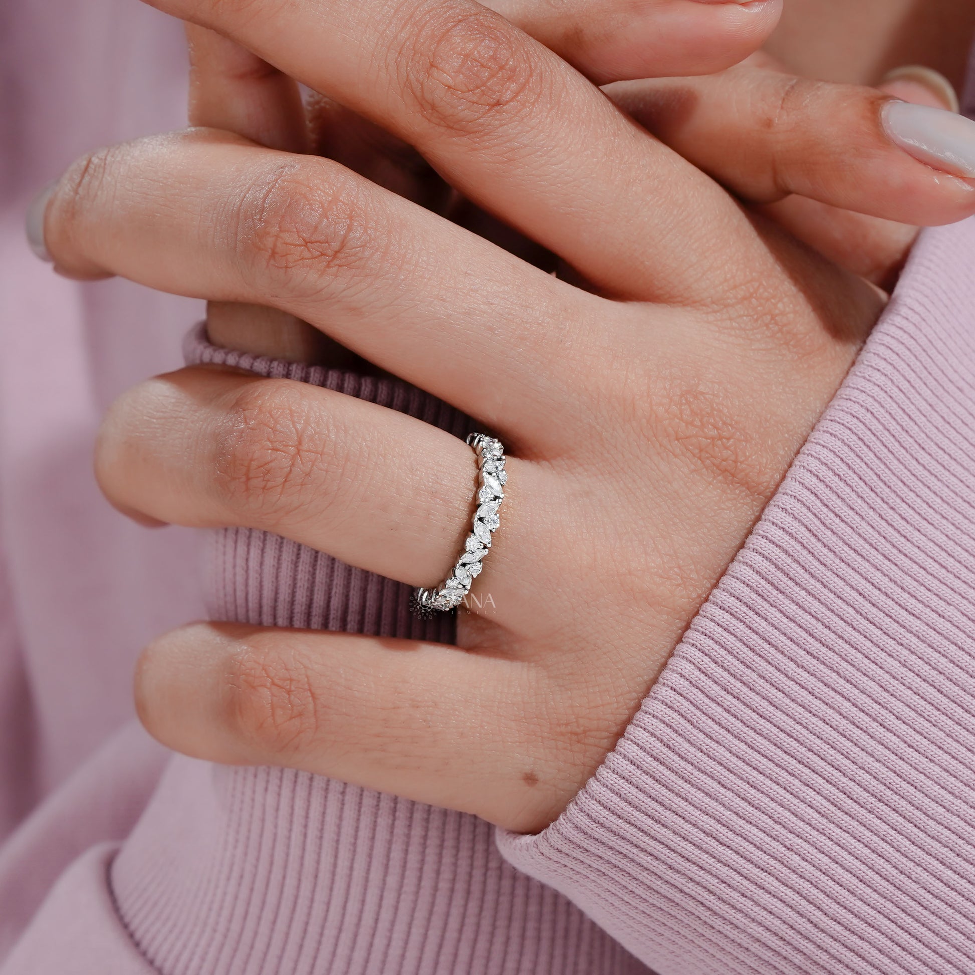 lab grown diamond full eternity band

