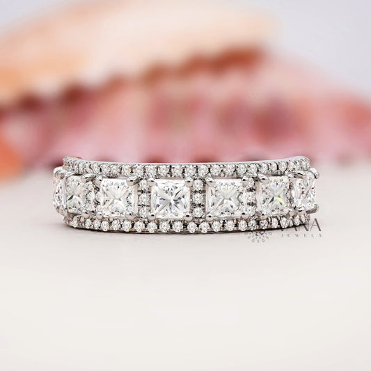Princess Cut Lab Grown Diamond Eternity Band
