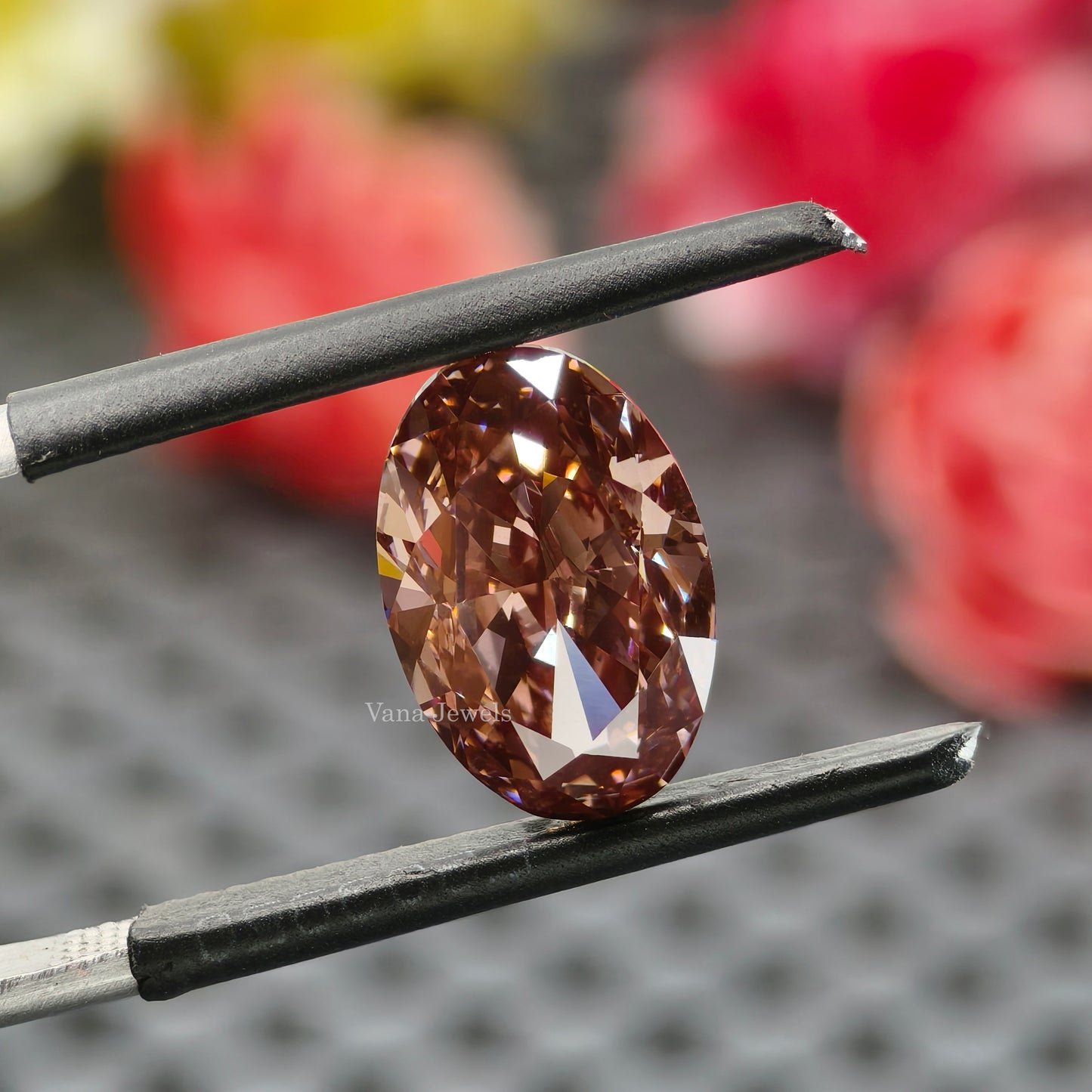 3.82 CT Pink Oval Cut Lab Grown Diamond for Engagement Ring or Pendant.