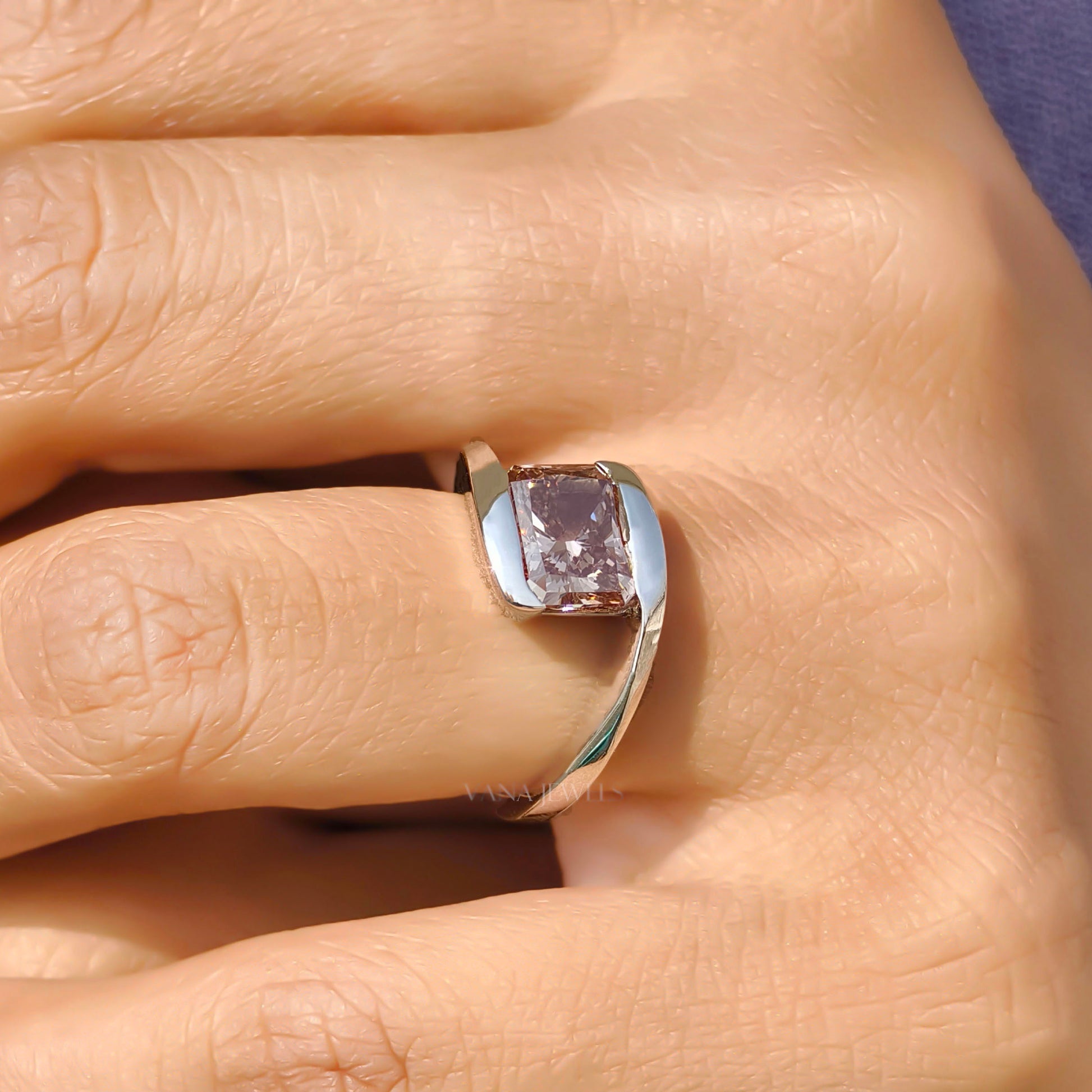 lab created diamond solitaire ring
