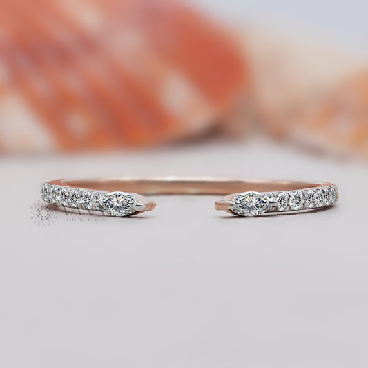 Lab grown diamond open band ring

