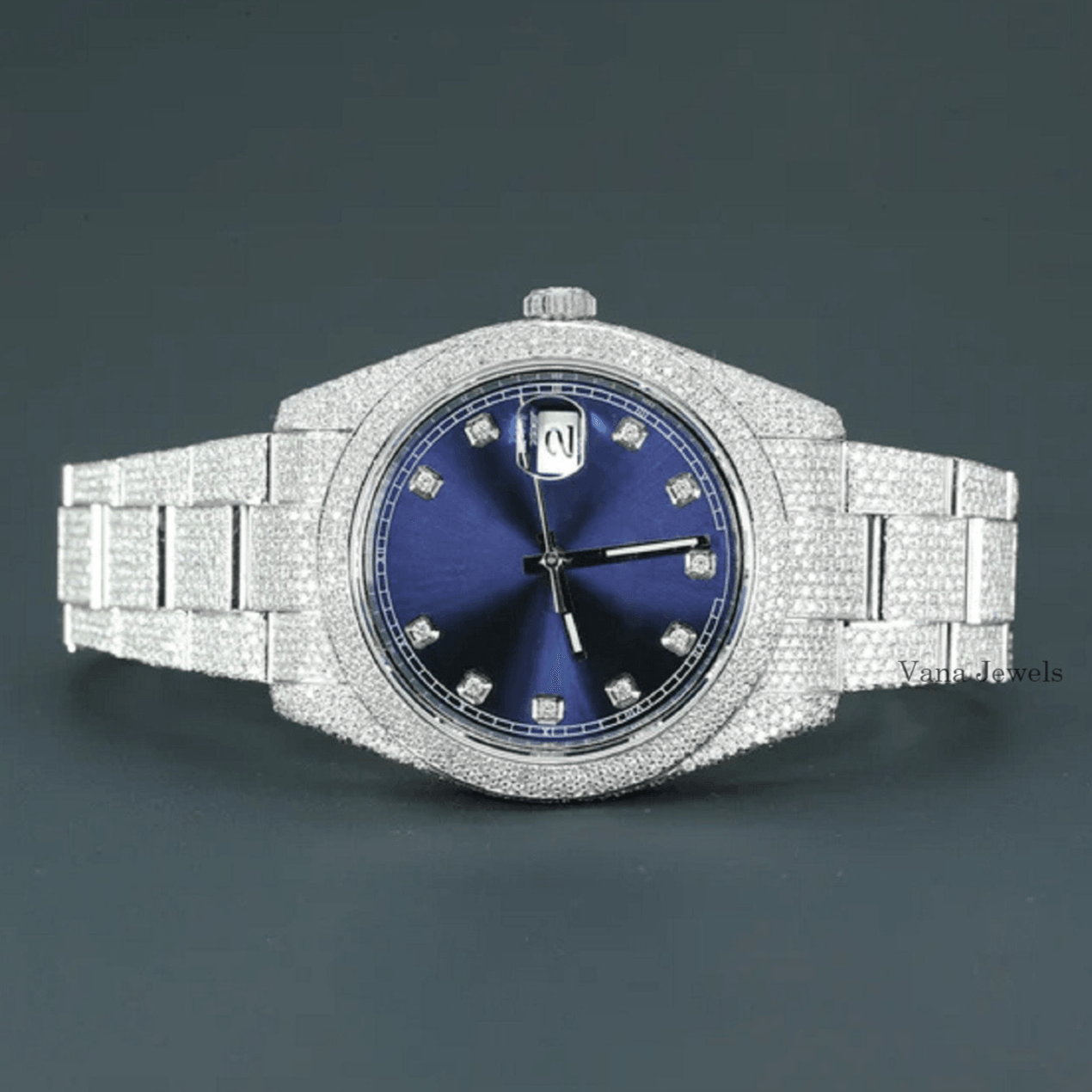 Custom VVS Moissanite Iced Out Diamond Watch - Vana Jewels