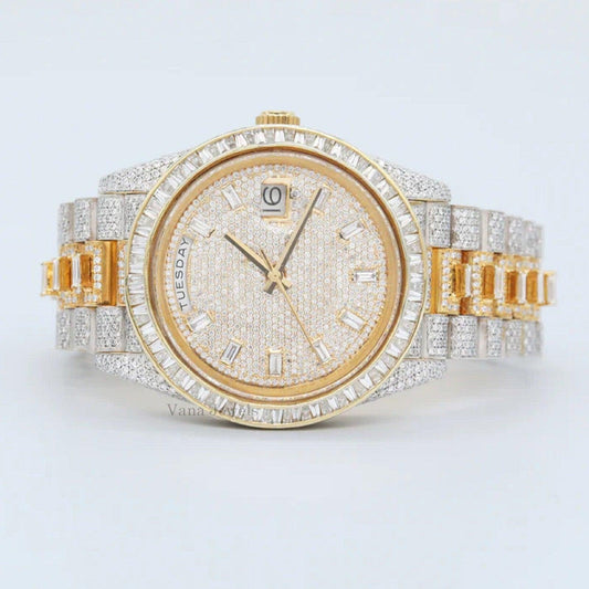 Iced Out Moissanite Hip Hop diamond Watch - Vana Jewels