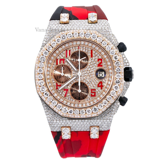 Customized Hip Hop Iced Out VVS Moissanite Diamond Watch - Vana Jewels