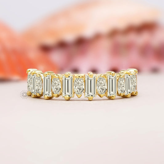 Lab grown baguette diamond ring
