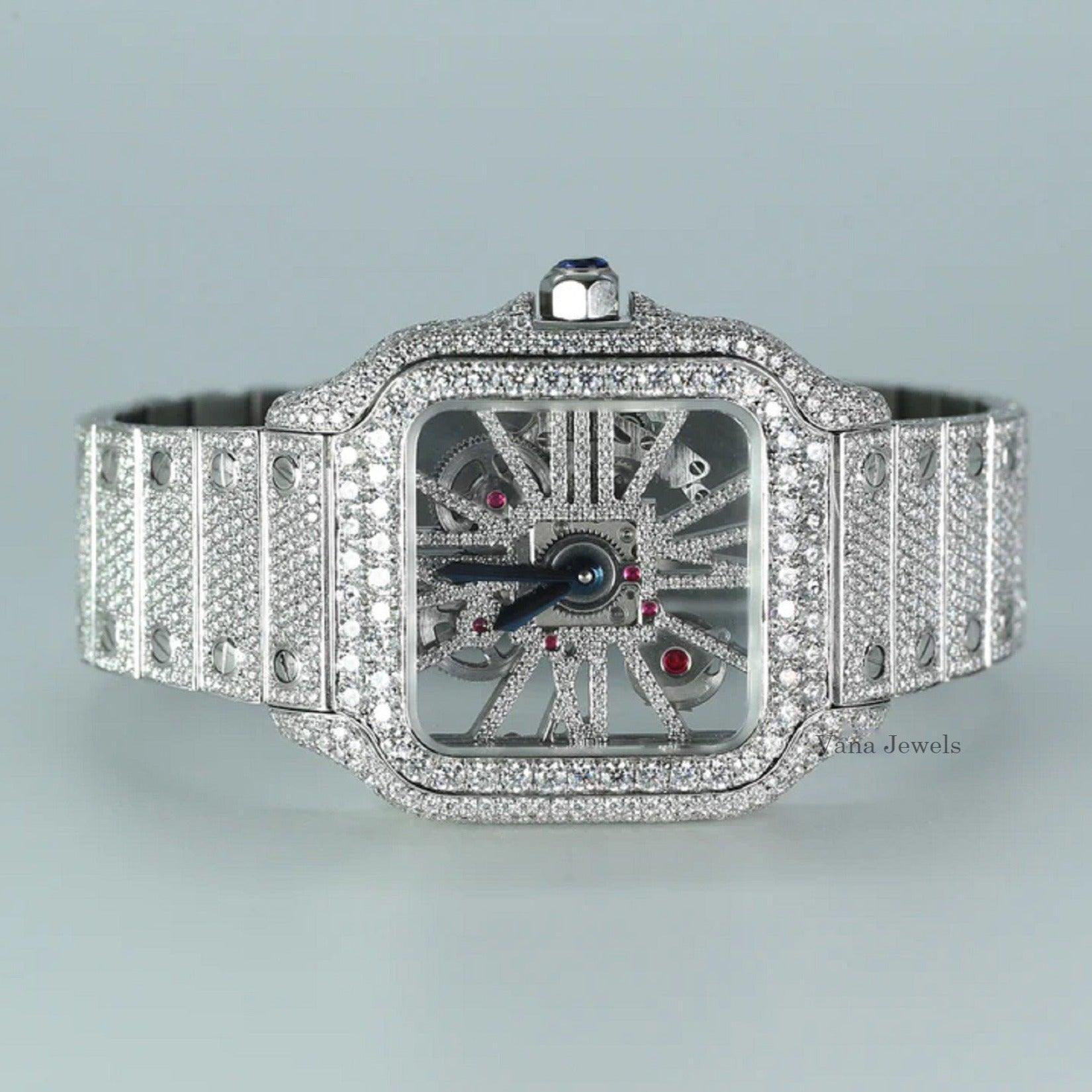 Custom VVS Moissanite Diamond Iced Out Watch - Vana Jewels