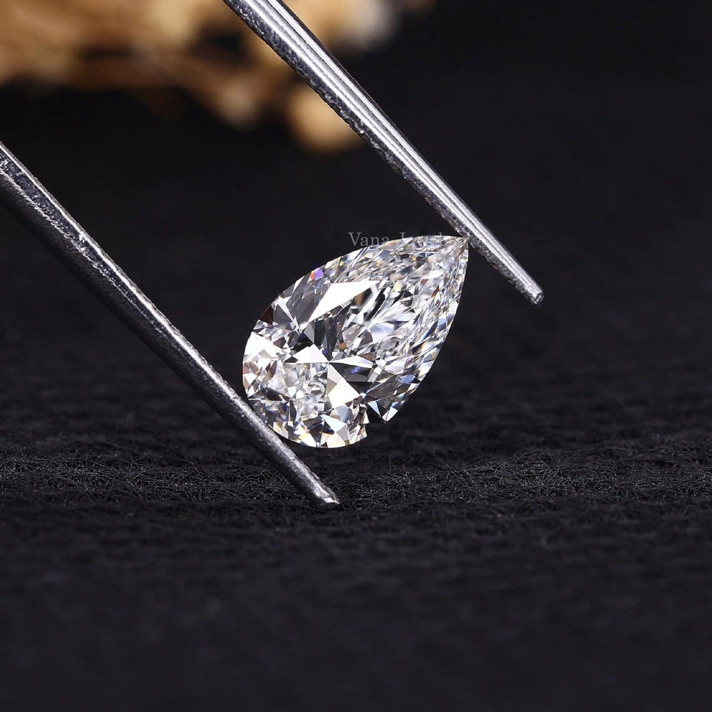 Pear Shaped Lab Created Diamond for Custom Jewelry - Vana Jewels