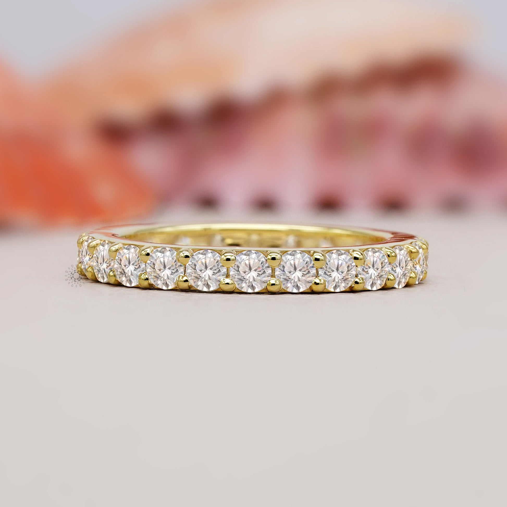 Pavé set lab diamond eternity band

