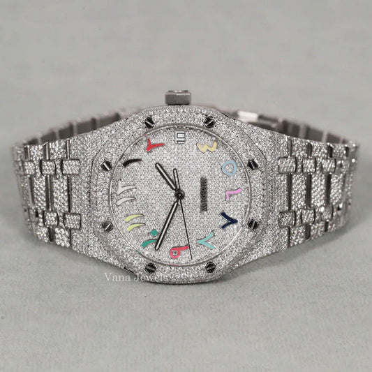 Iced-Out Automatic VVS Moissanite Diamond Watch - Vana Jewels