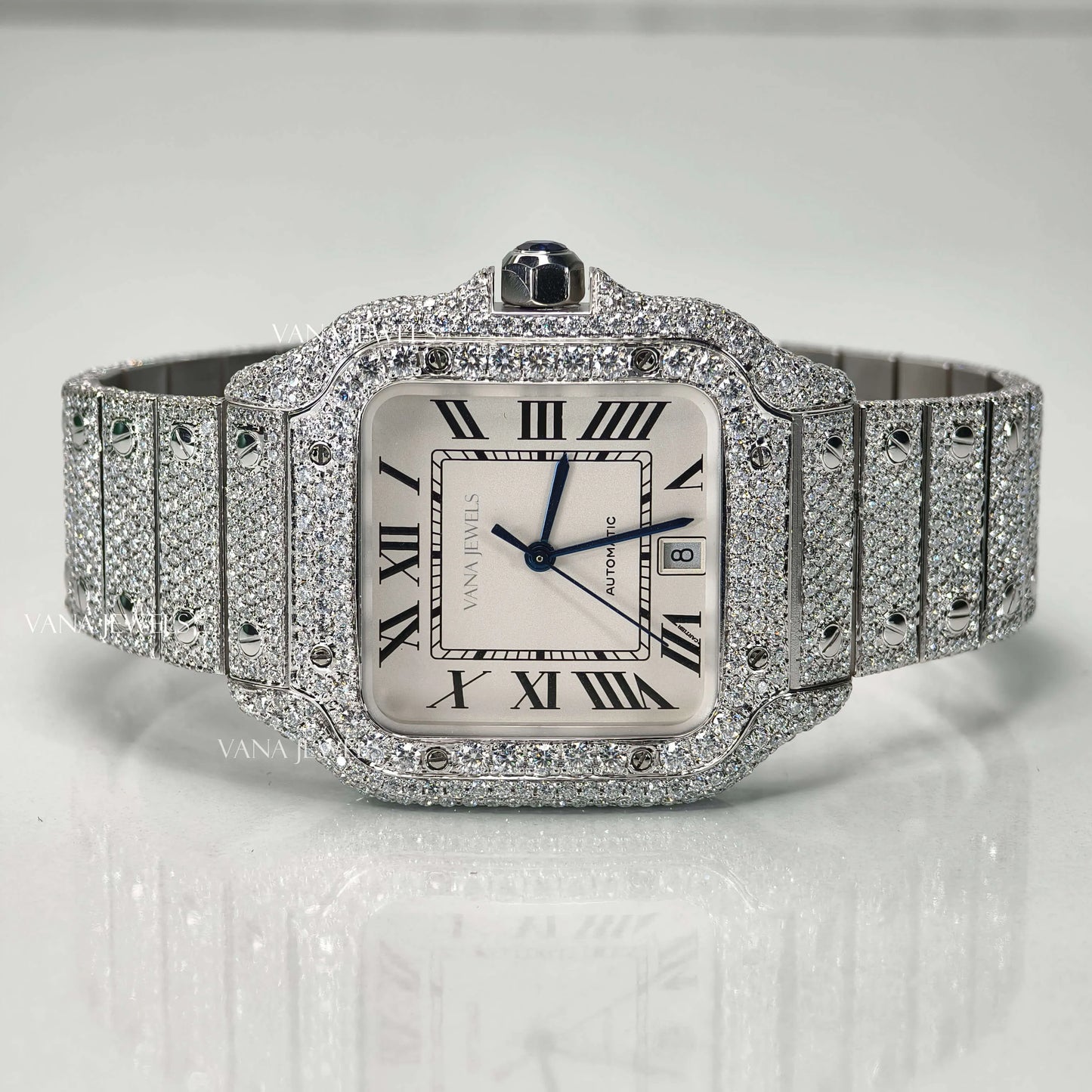 Brilliant Moissanite Diamond-Embellished Watch, A Masterpiece of Luxury