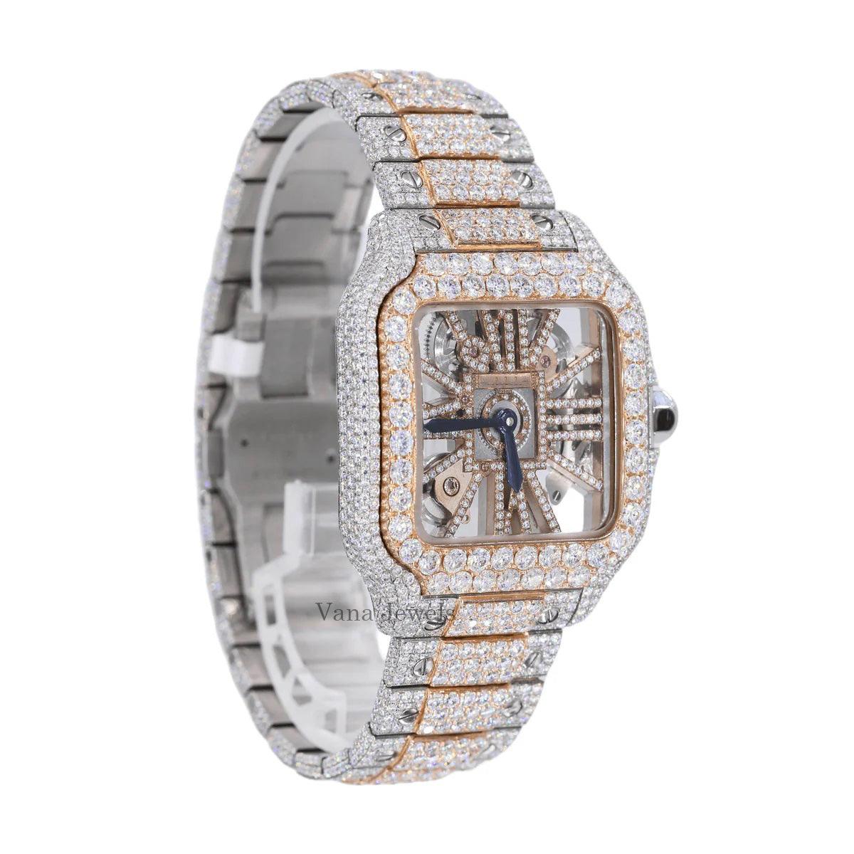 Hip Hop Customized Iced out VVS Moissanite Diamond Watch - Vana Jewels