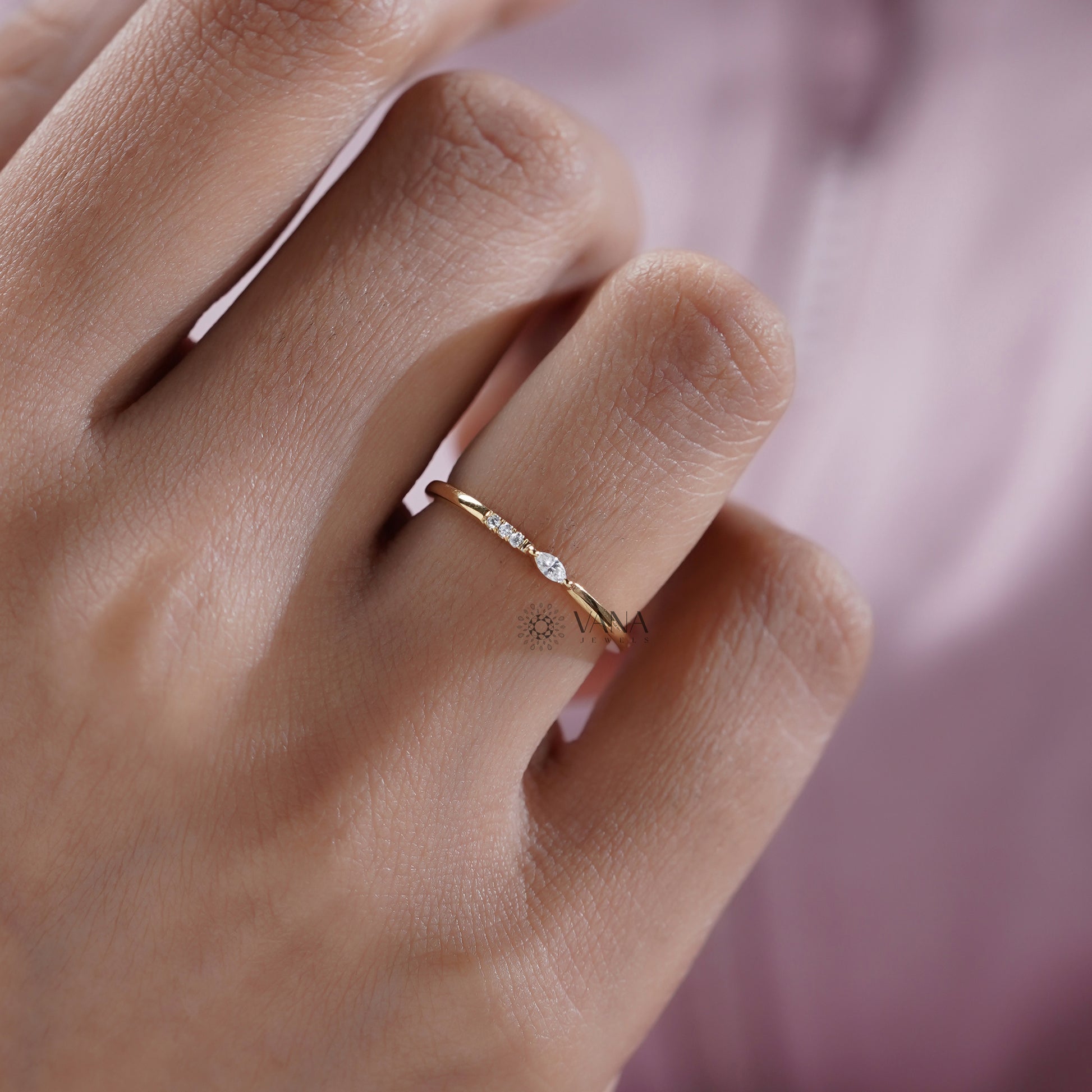 Four Stone Marquise Diamond Eternity Ring
