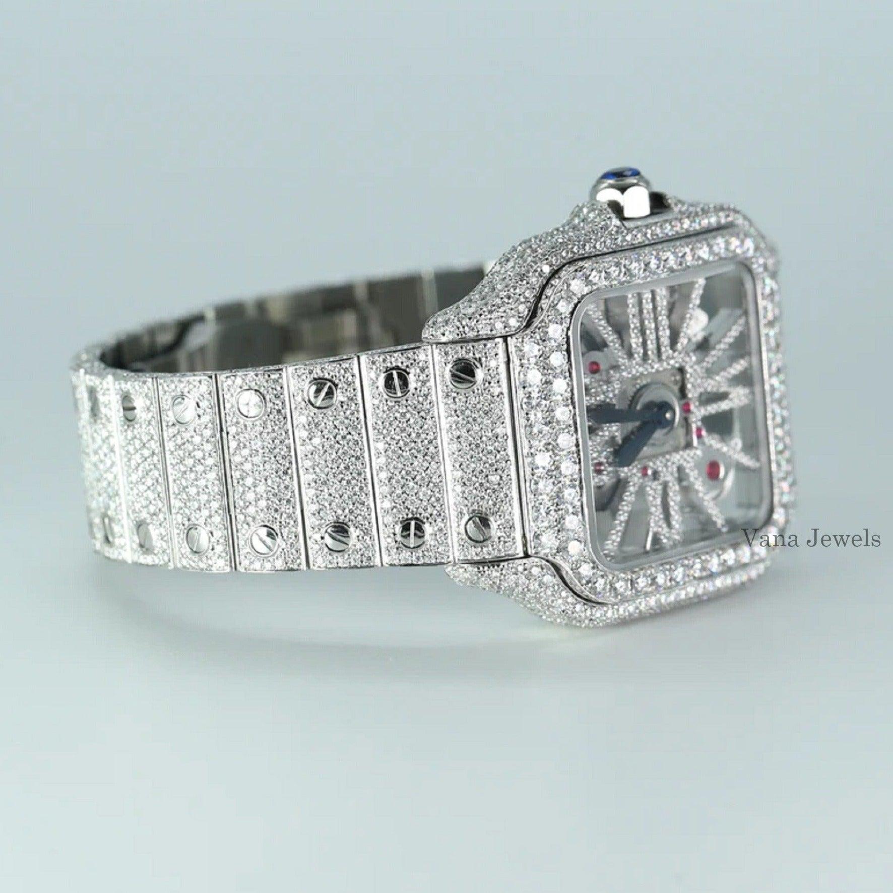 Custom VVS Moissanite Diamond Iced Out Watch - Vana Jewels