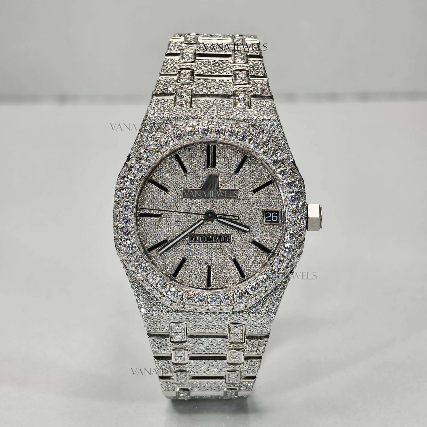 Fully Iced Handcrafted Moissanite Luxury Watch – Ultimate Hip Hop Style