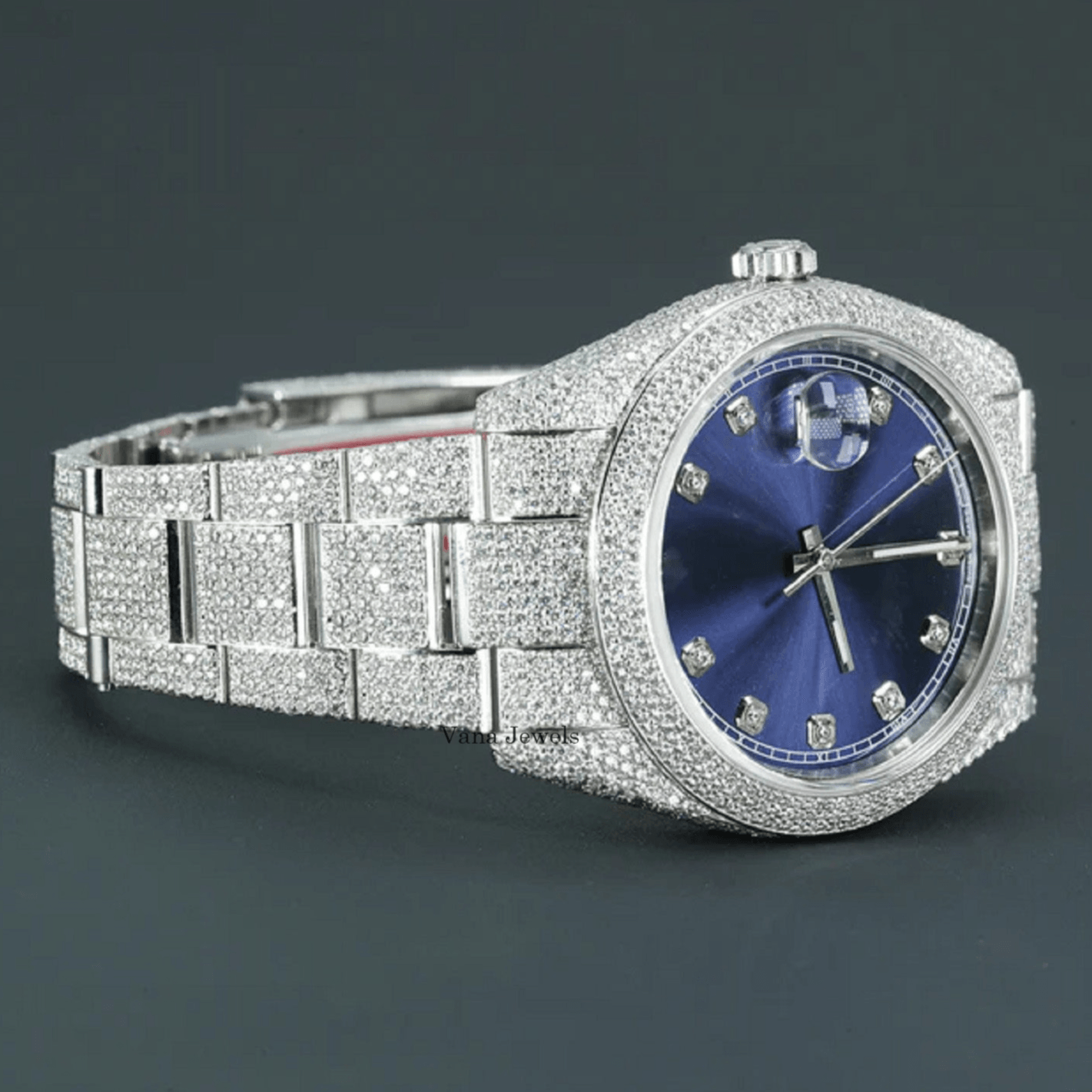 Custom VVS Moissanite Iced Out Diamond Watch - Vana Jewels