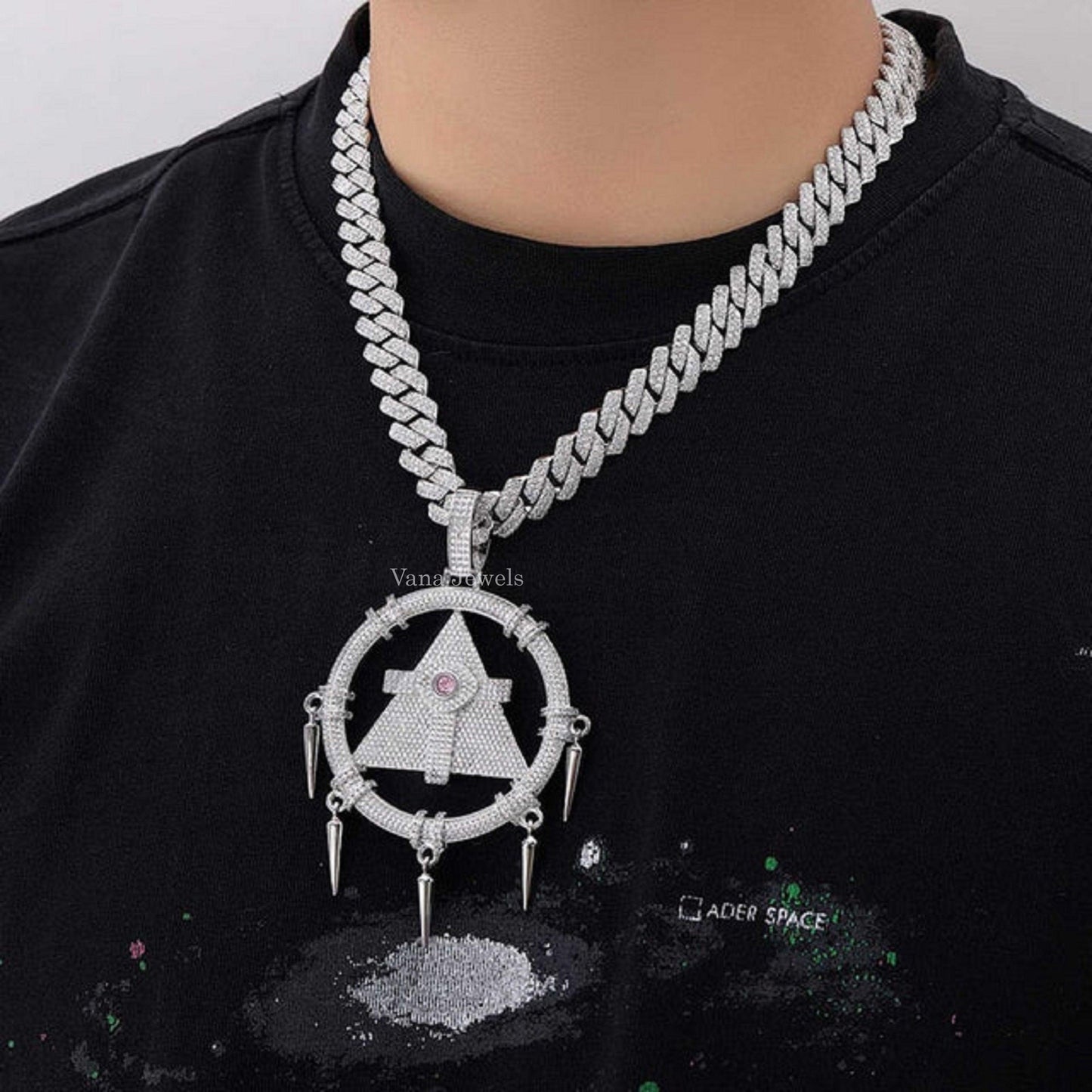 Custom Iced Out VVS Moissanite Men's Hip Hop Pendant - Vana Jewels