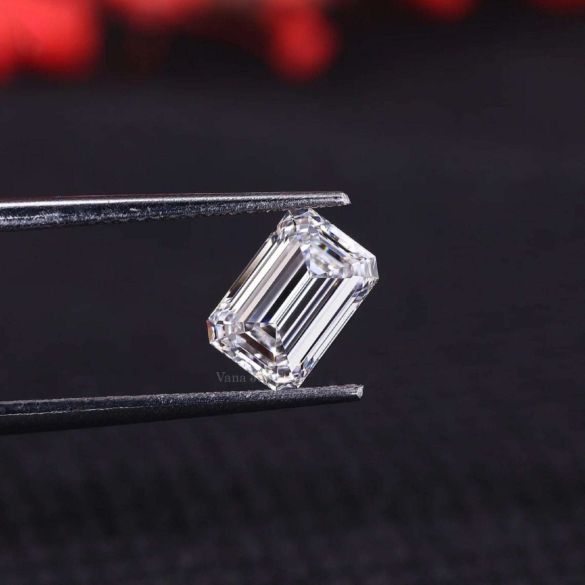 1.50 CT Emerald Cut Lab Gown Diamond for Ring Loose Diamond for Wedding Ring - Vana Jewels