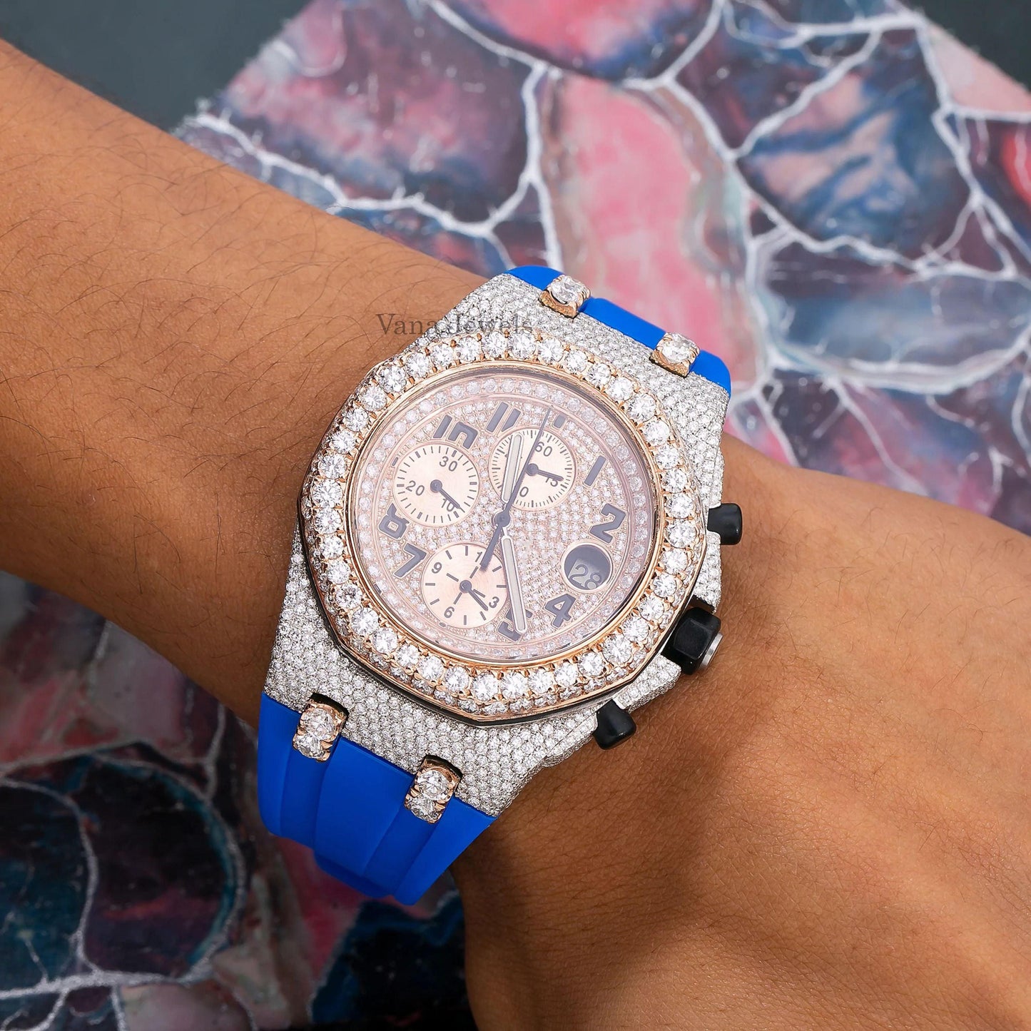 Iced Out Hiphop Wrist luxury Diamond wrist watches for men - Vana Jewels