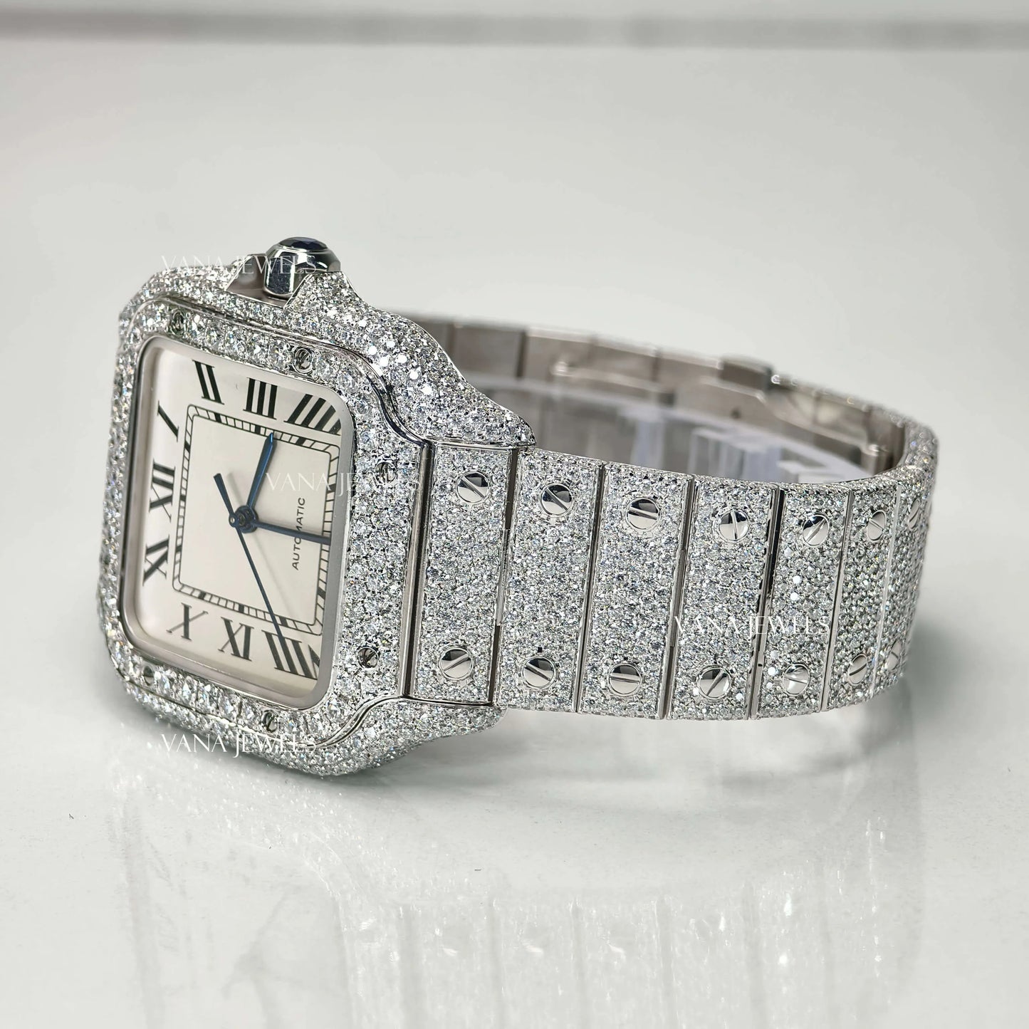 Brilliant Moissanite Diamond-Embellished Watch, A Masterpiece of Luxury