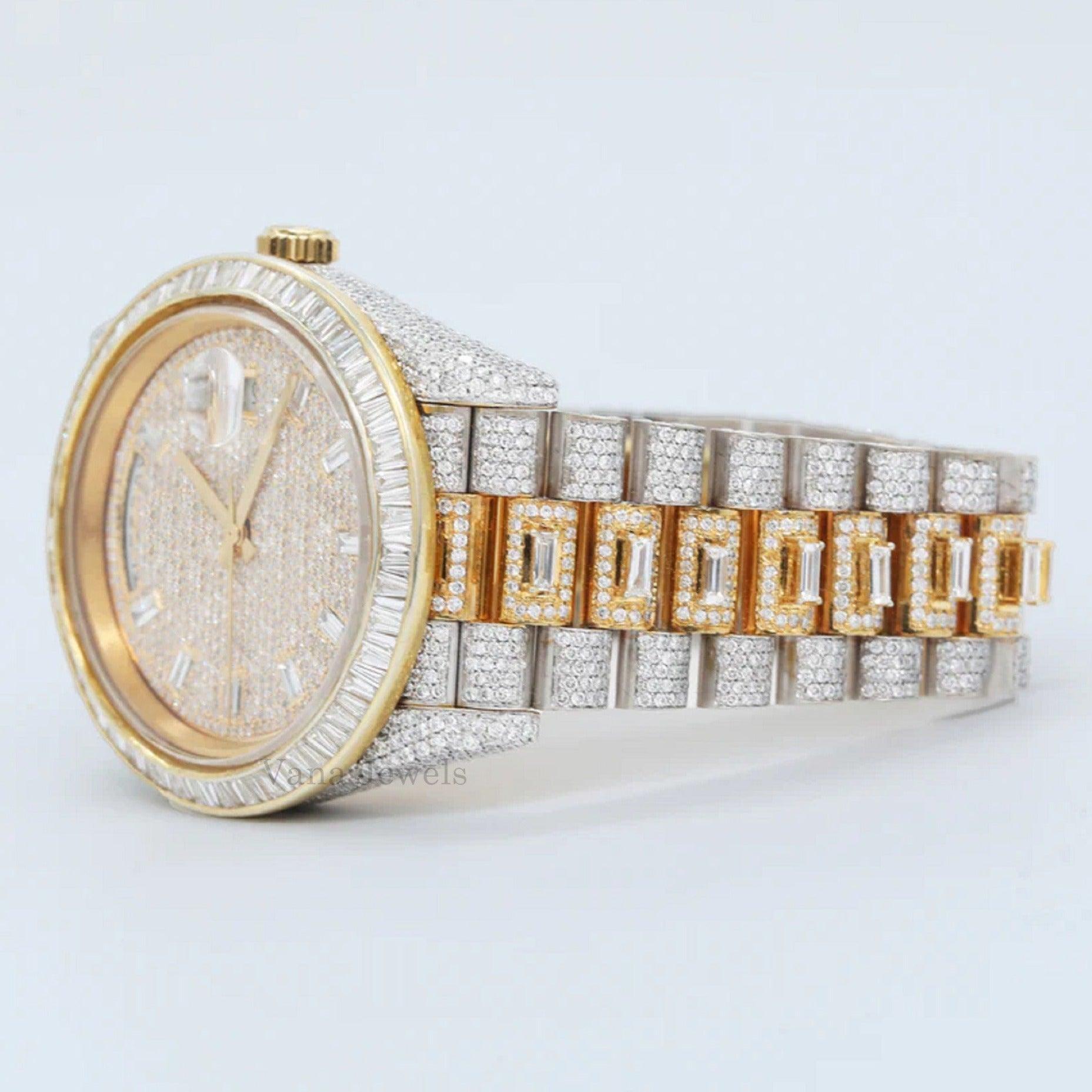 Iced Out Moissanite Hip Hop diamond Watch - Vana Jewels