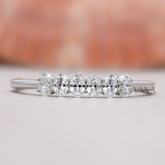 Oval Cut Lab Grown Diamond Band
