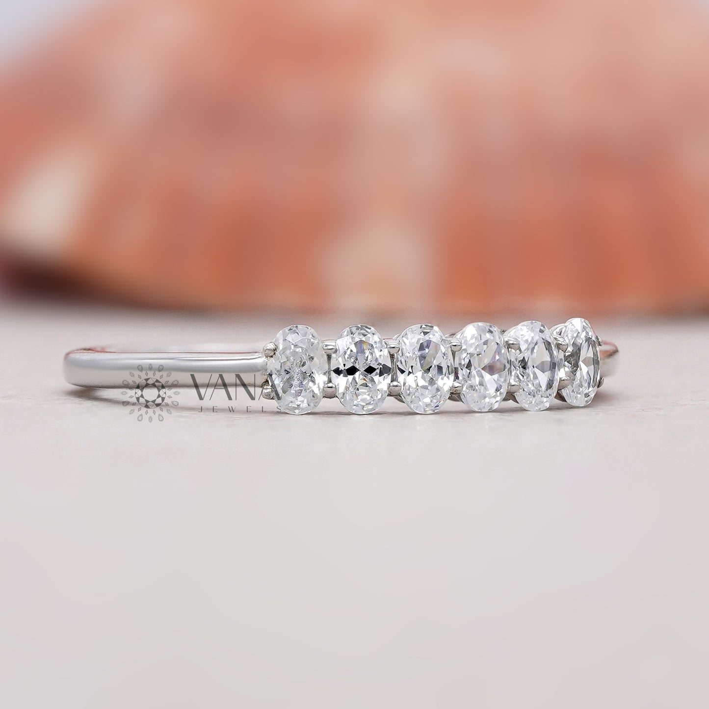 Lab grown diamond stacking ring
