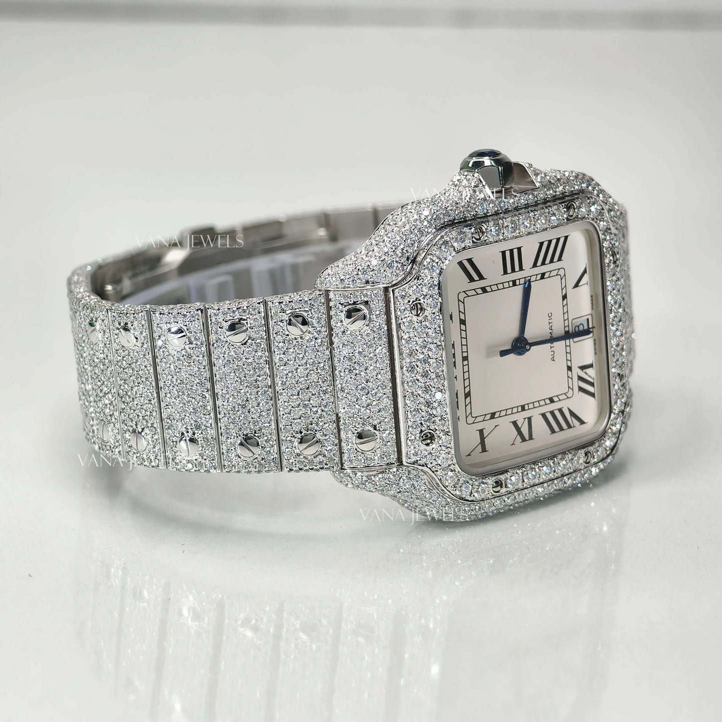 Brilliant Moissanite Diamond-Embellished Watch, A Masterpiece of Luxury