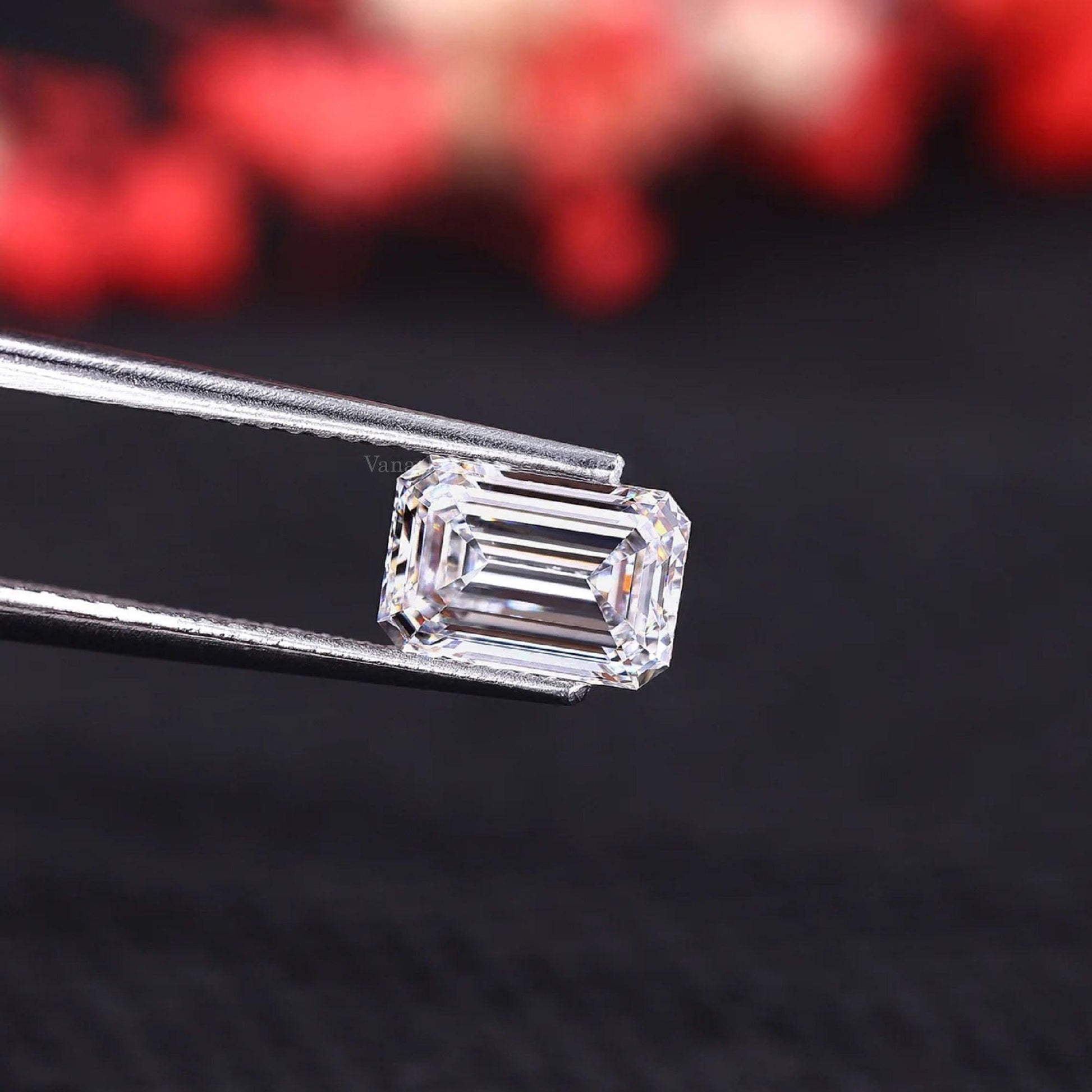 1.50 CT Emerald Cut Lab Gown Diamond for Ring Loose Diamond for Wedding Ring - Vana Jewels