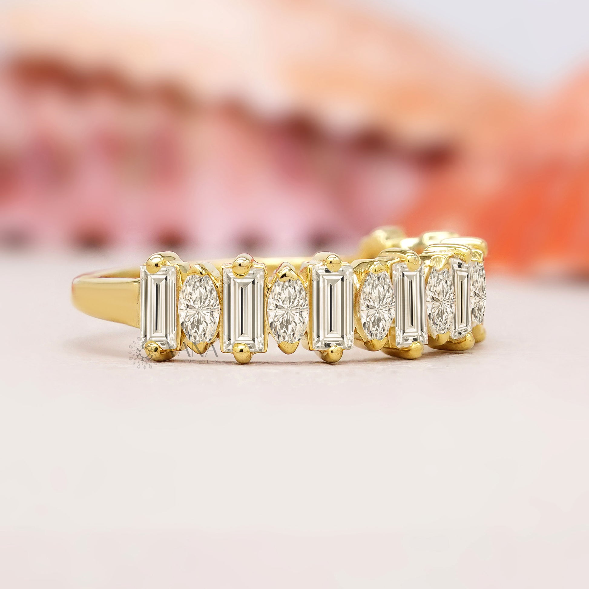 Lab grown diamond wedding band