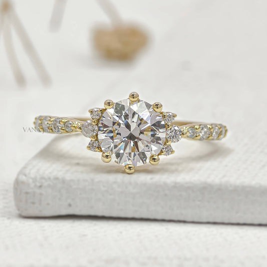 IGI Certified Round Cut Lab Grown Diamond Engagement Ring