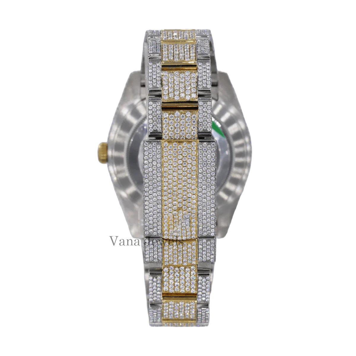 VVS Moissanite Fully Iced Out Diamond Watch - Vana Jewels