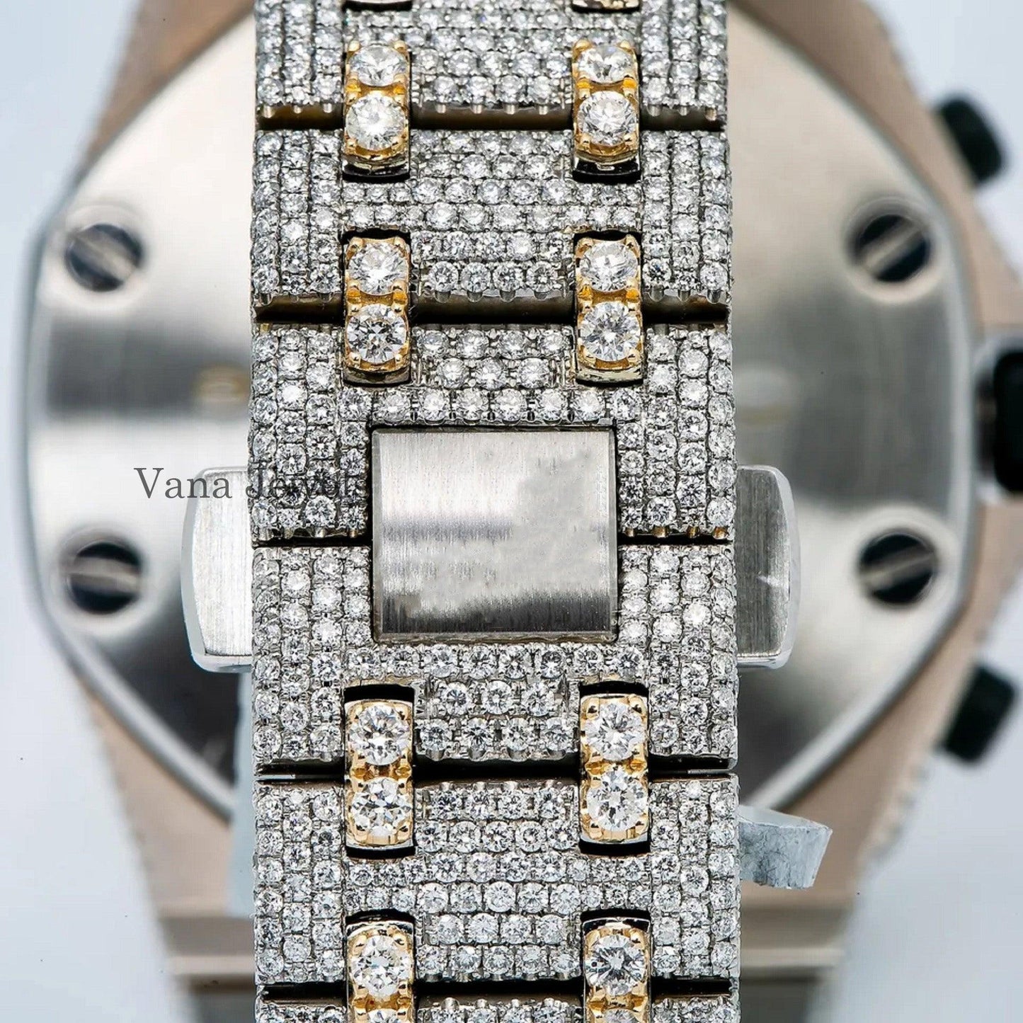 Full Iced Out Customized Moissanite Diamond Watch - Vana Jewels