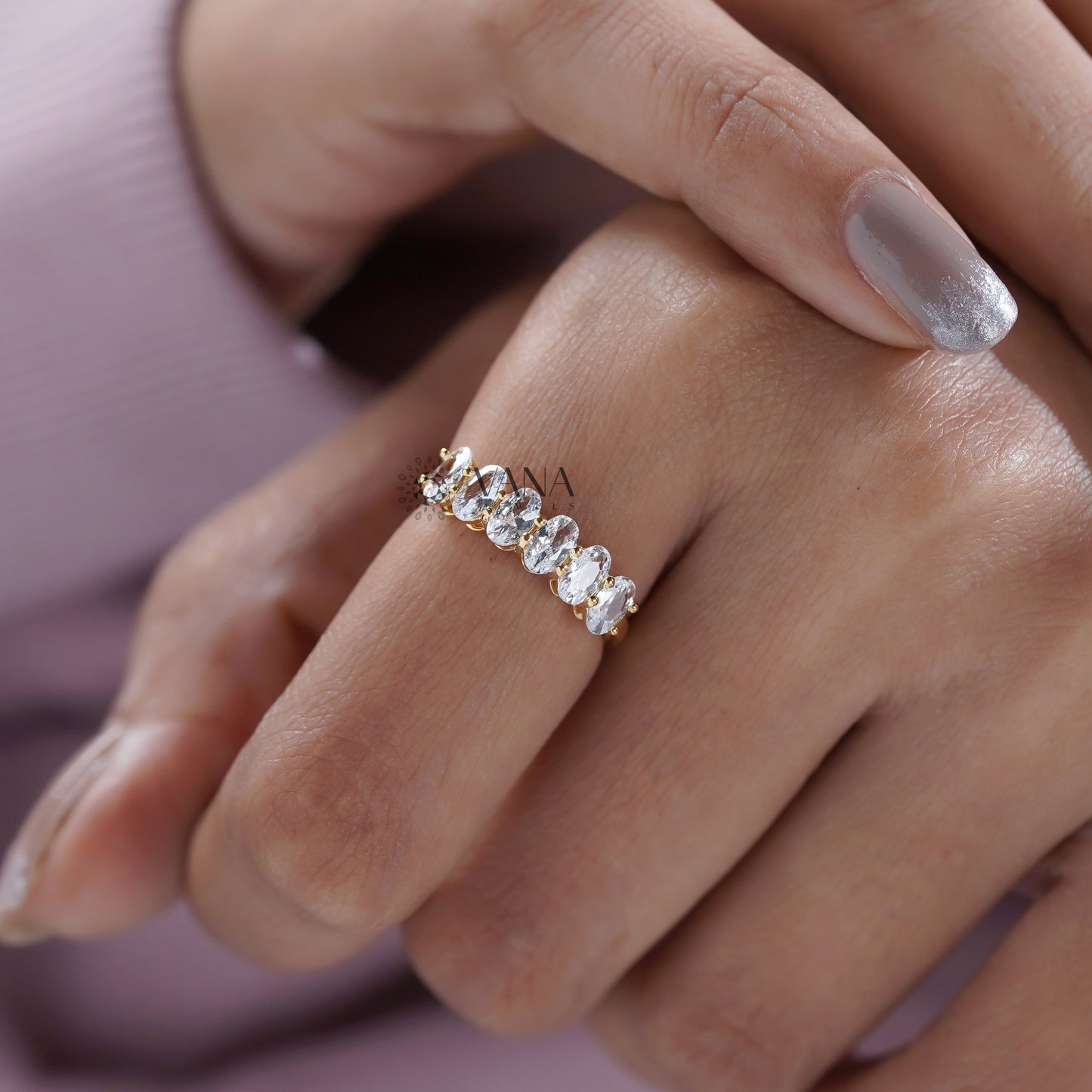 Lab Diamond Wedding Band for Women