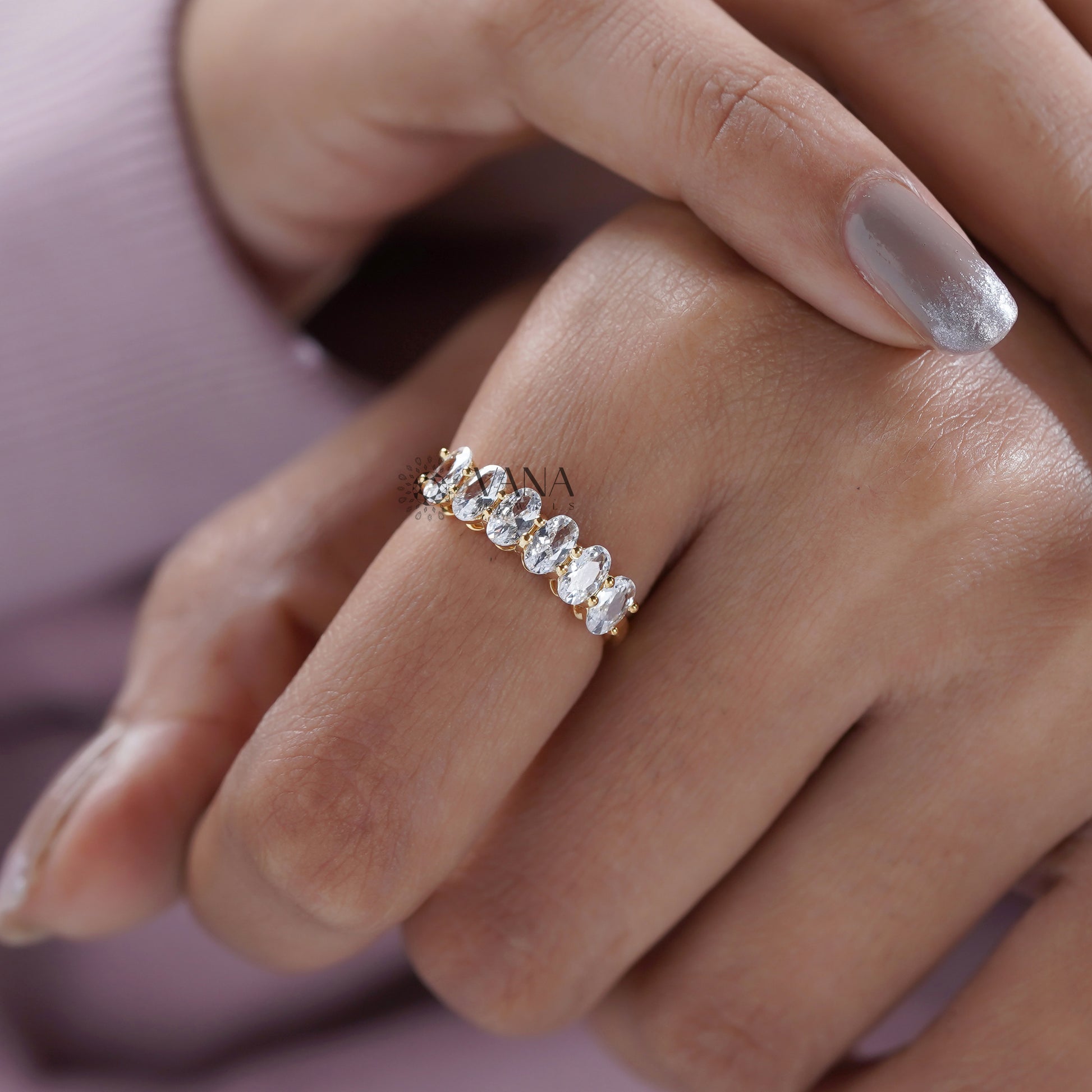 Lab Diamond Wedding Band for Women