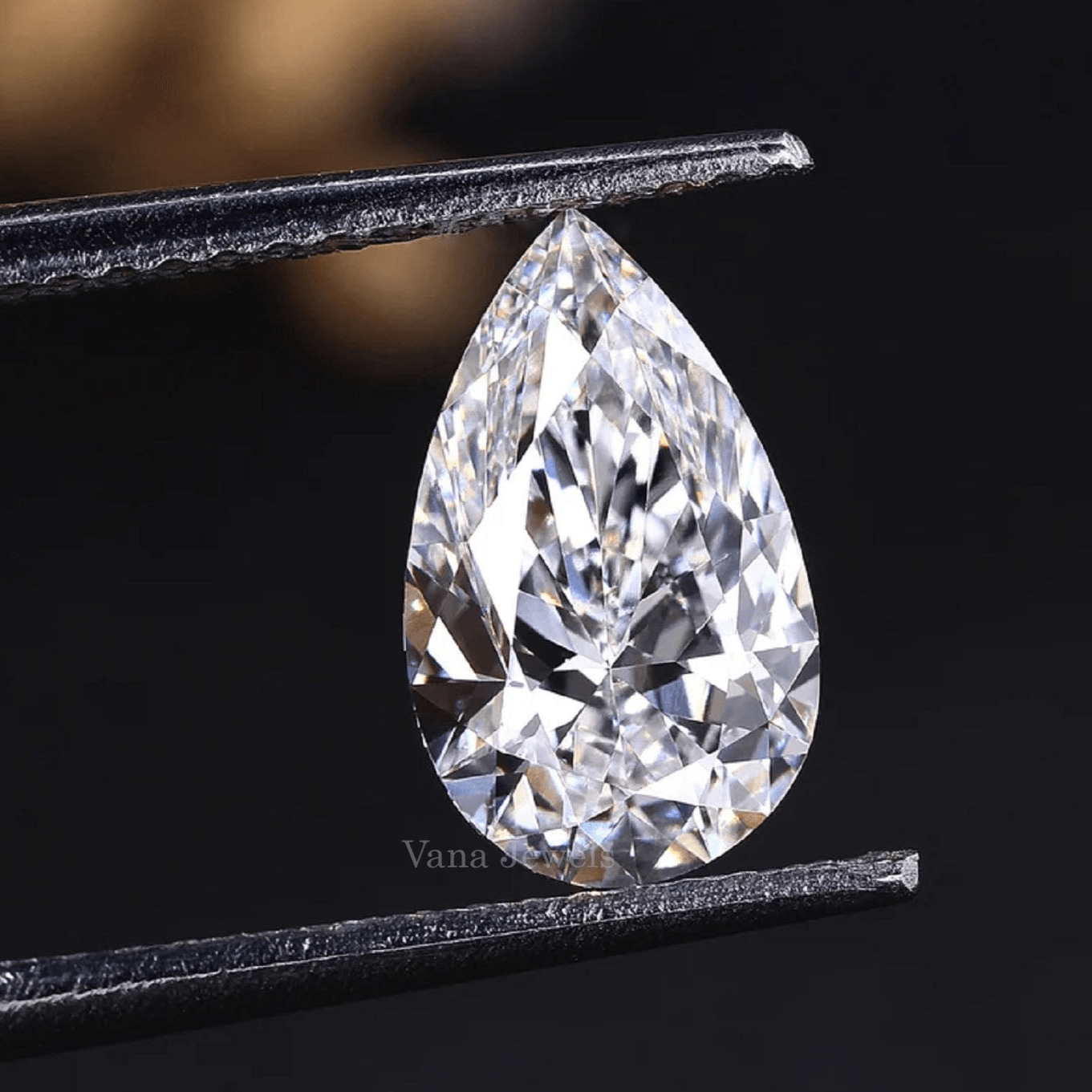 Pear Shaped Lab Created Diamond for Custom Jewelry - Vana Jewels