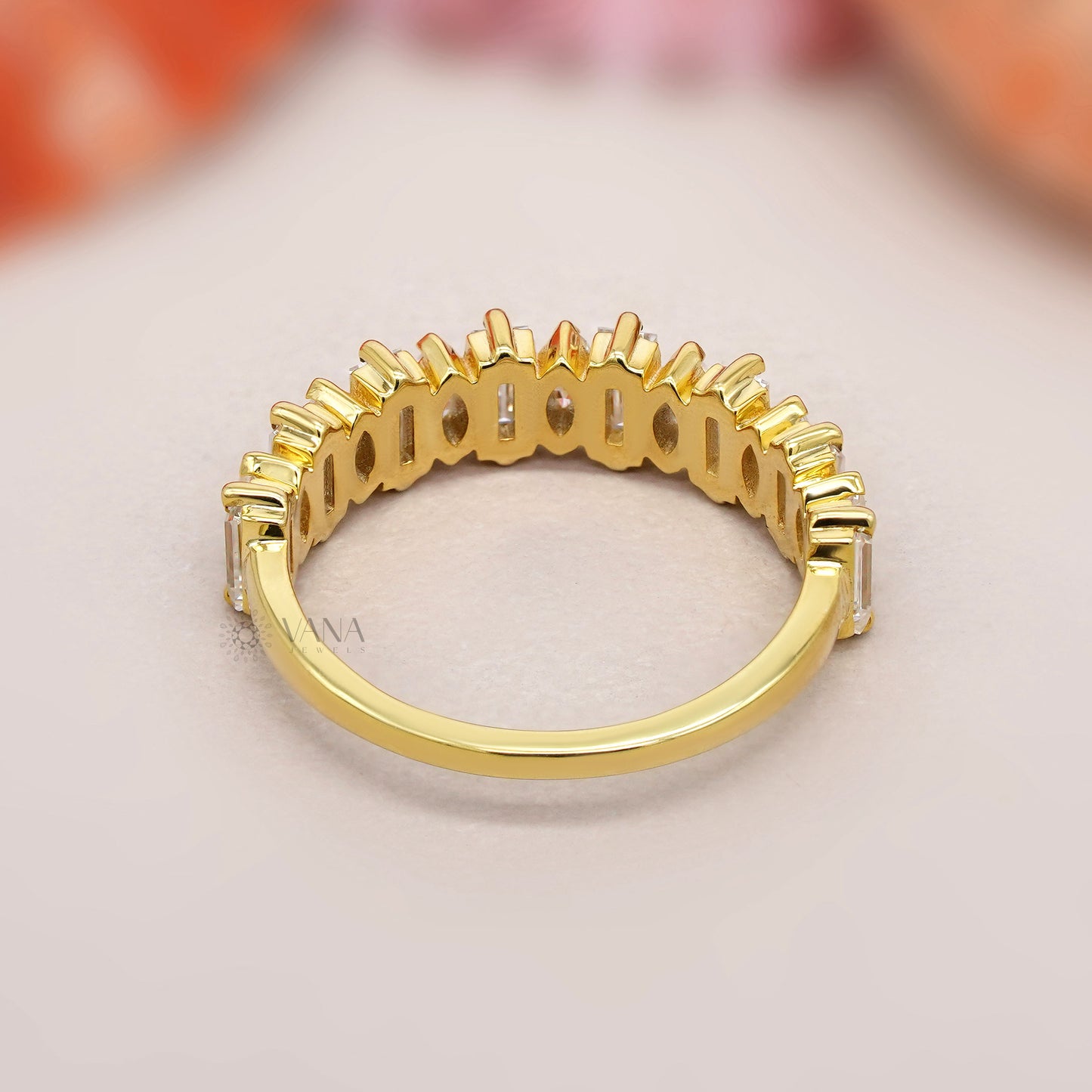 lab diamond wedding band