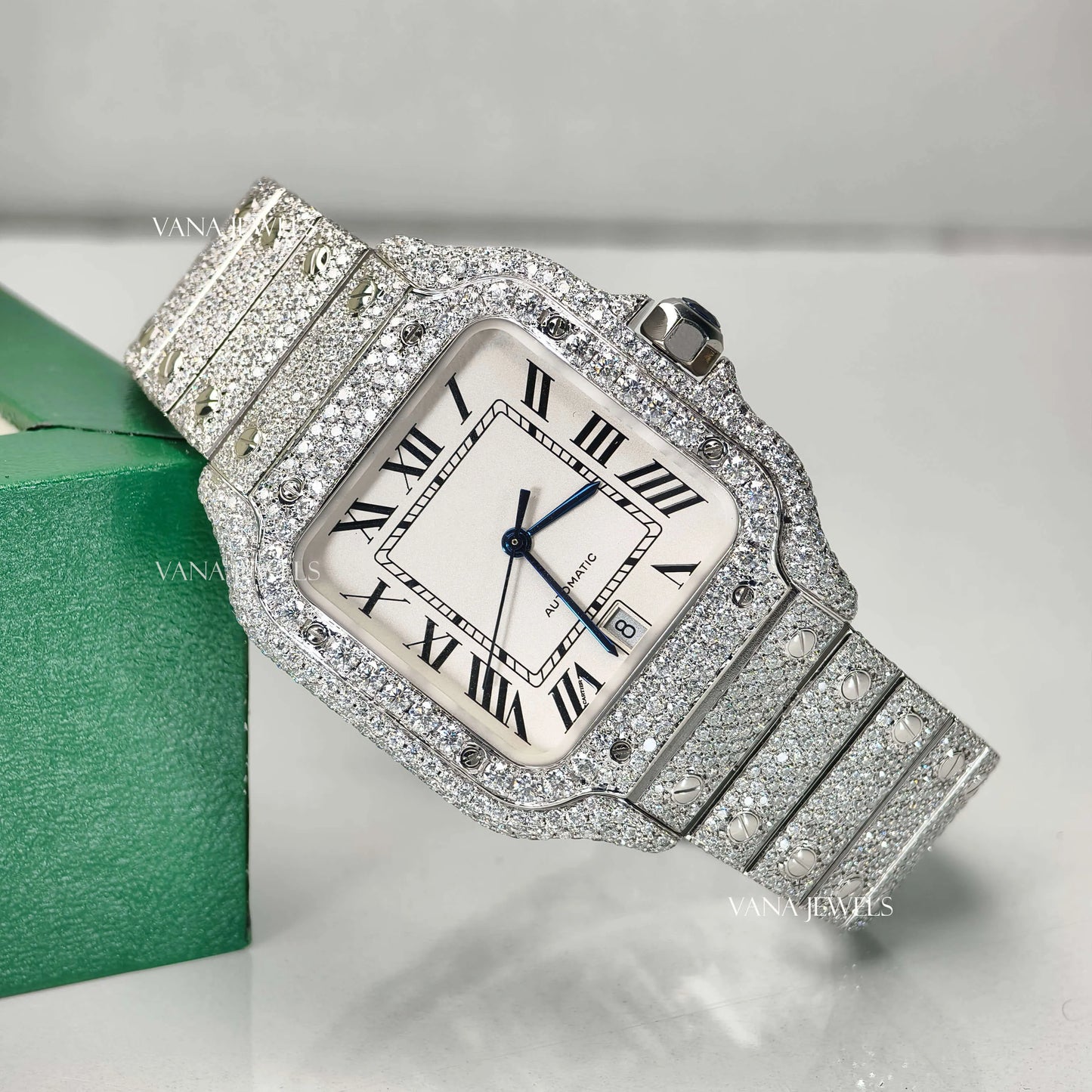 Brilliant Moissanite Diamond-Embellished Watch, A Masterpiece of Luxury