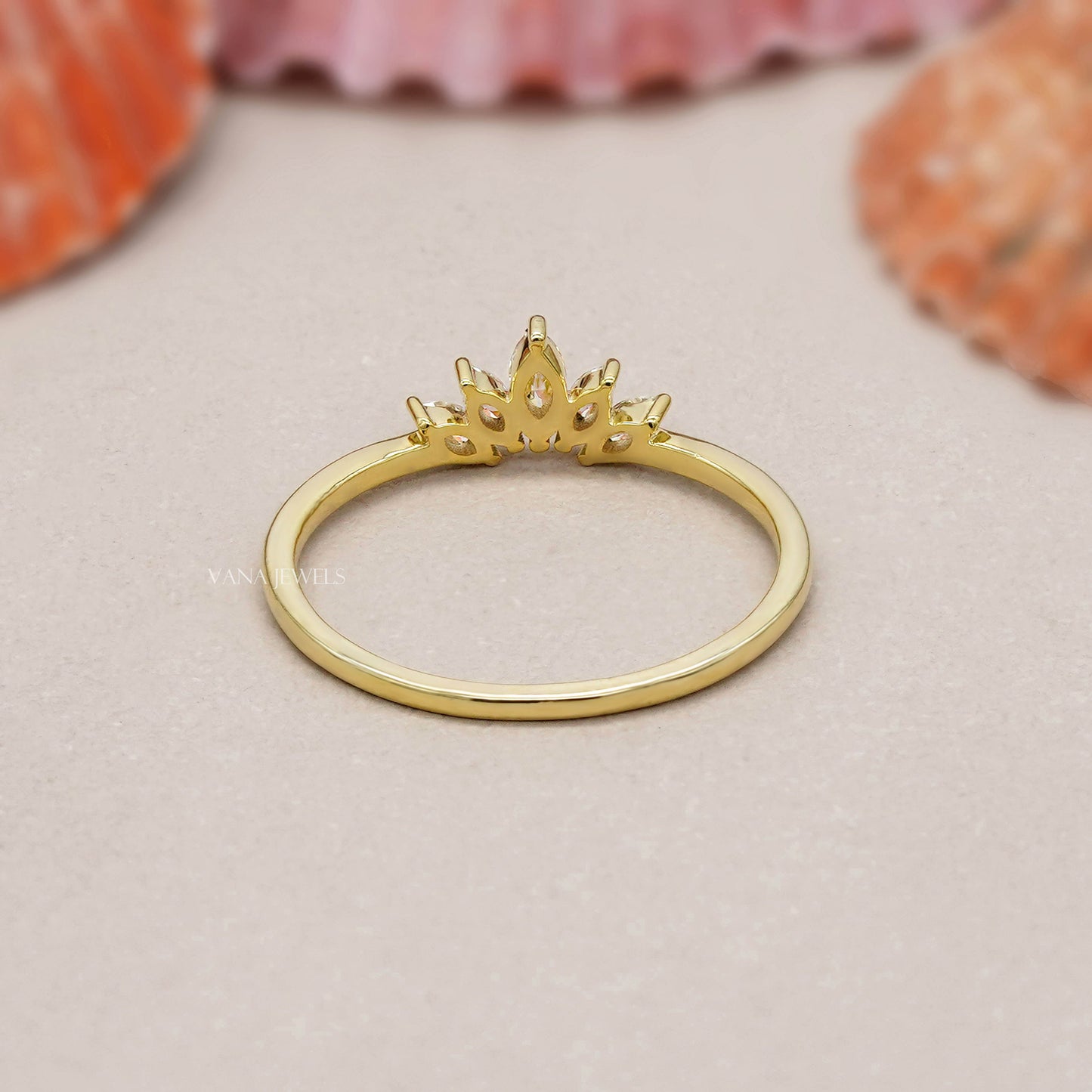 marquise diamond wedding band
