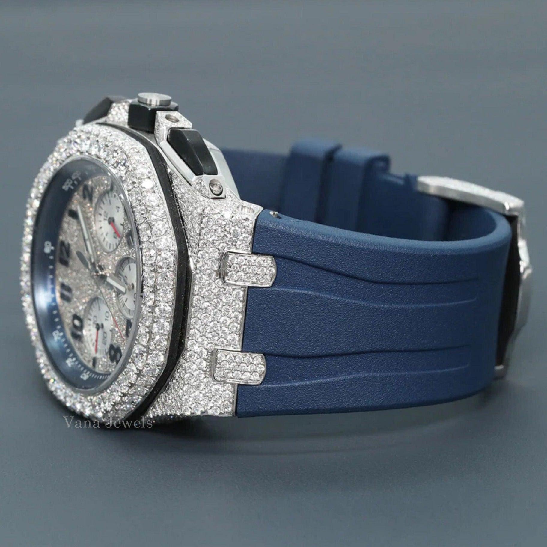 Real VVS Moissanite Diamond Iced Out Watch - Vana Jewels